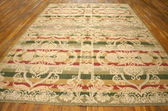 Decorative Multicolor Ground Contemporary Handwoven Needlepoint FlatWeave Rug