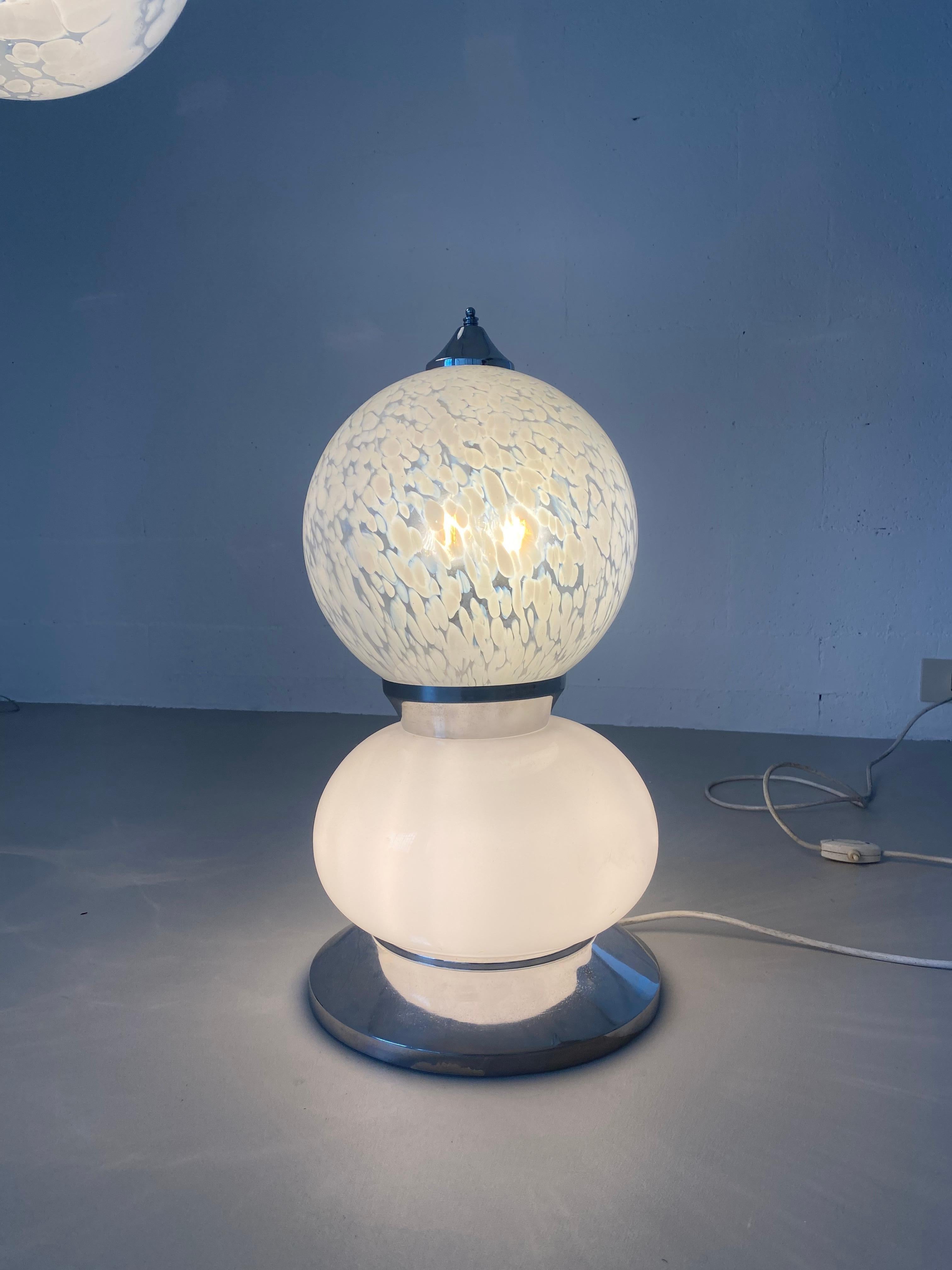 Lampadaire / lampe de table décorative en verre de Murano, Carlo Nason pour Mazzega Bon état - En vente à Milano, IT