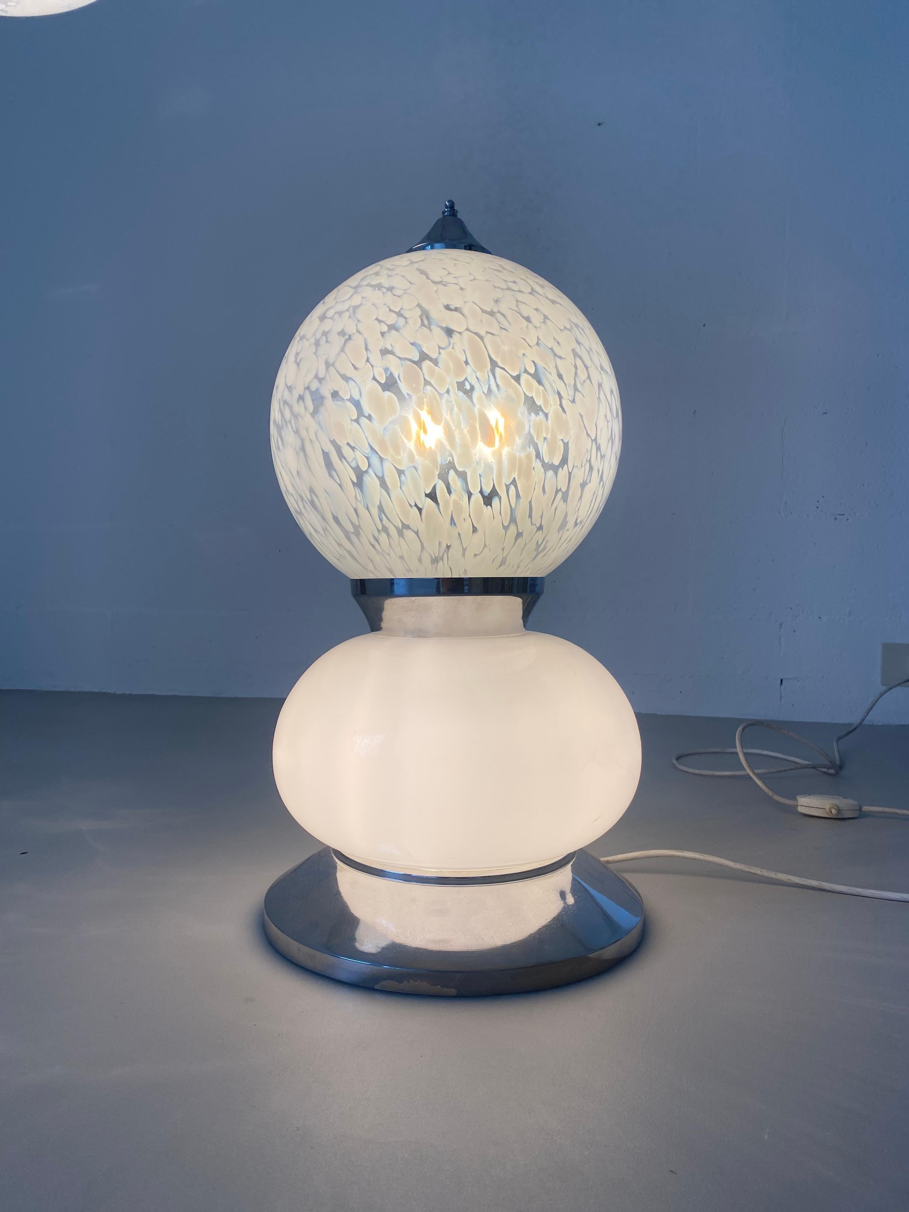 Mid-20th Century Decorative Murano Glass Floor / Table Lamp, Carlo Nason for Mazzega For Sale