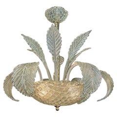 Decorative Murano Glass Leaf Form Chandelier
