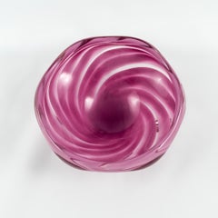 Dekorative Murano Glas Rosa Schale