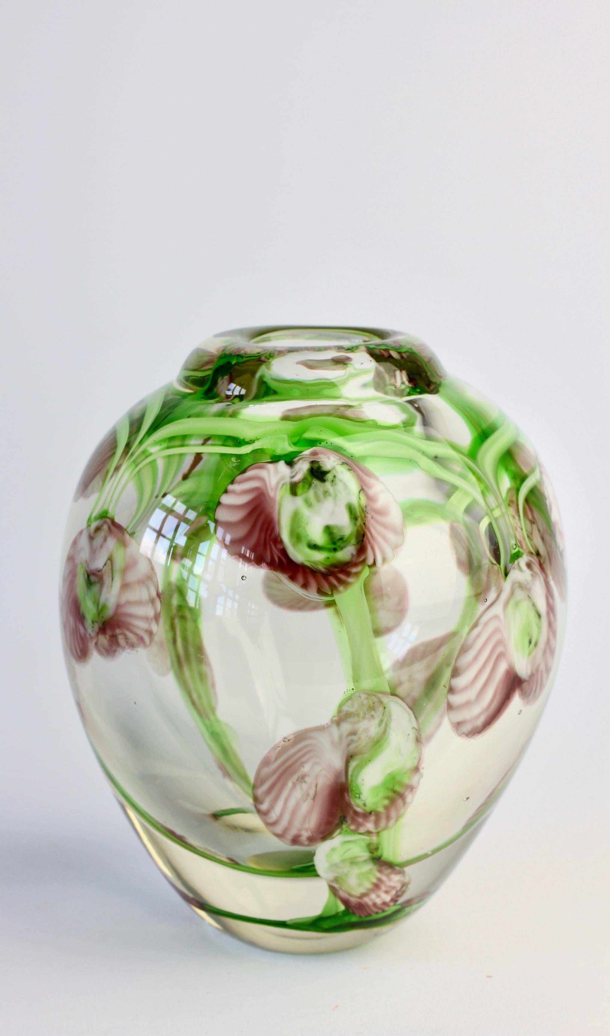 pink and green vase
