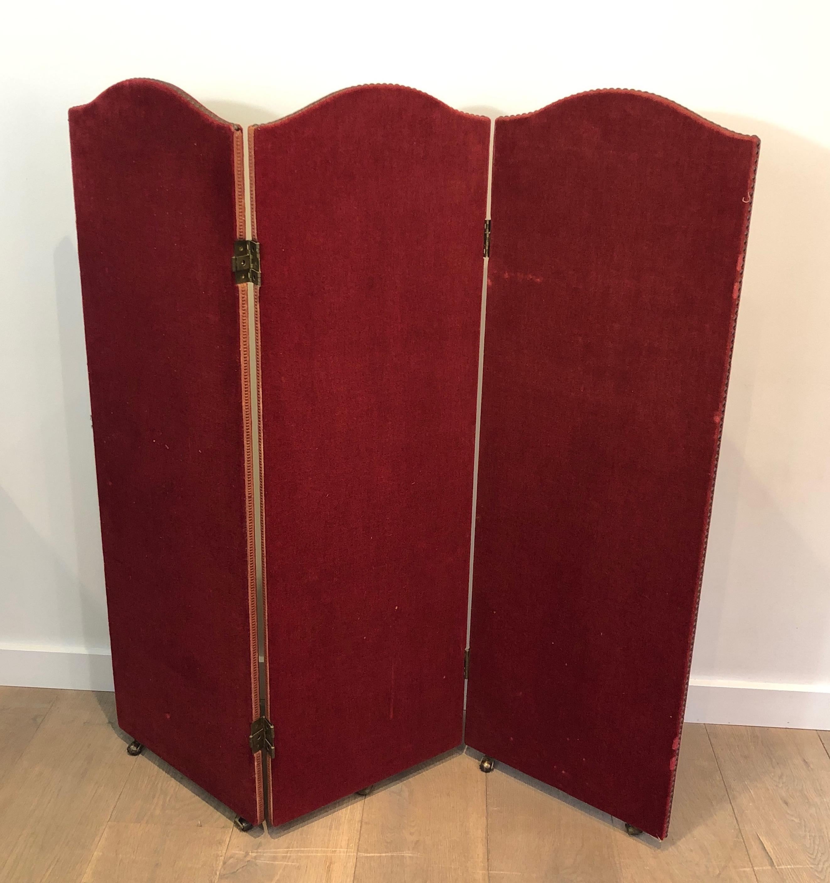 Decorative Napoleon Screen in the Style of Pietro Fornasseti, French Work, 1940s For Sale 13