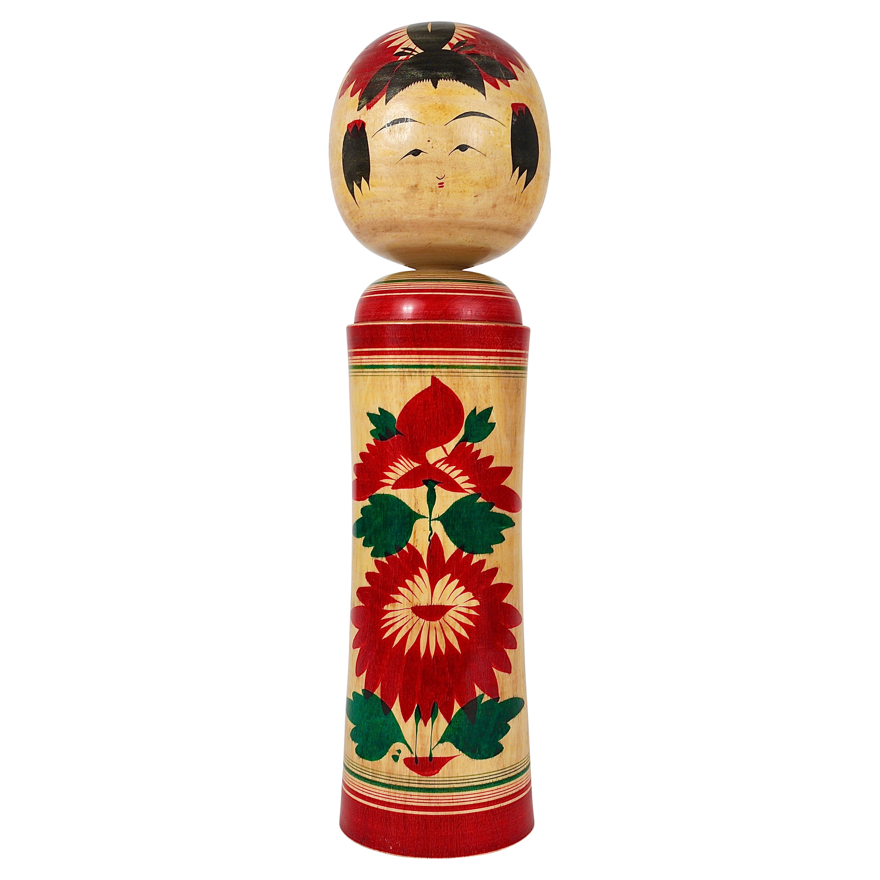 Sculpture décorative de poupée Naruko Kokeshi du nord du Japon, peinte à la main