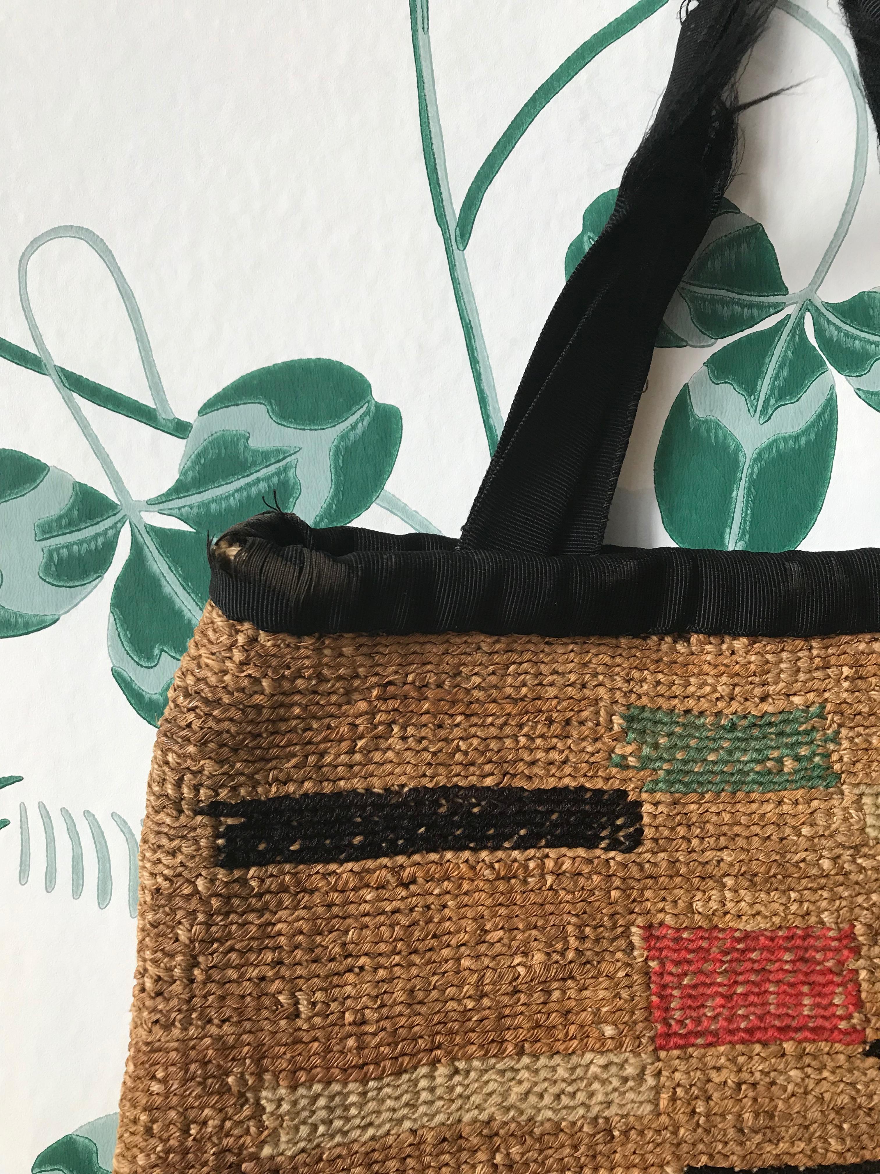 Decorative Native American Corn Husk Bag In Good Condition In Copenhagen K, DK