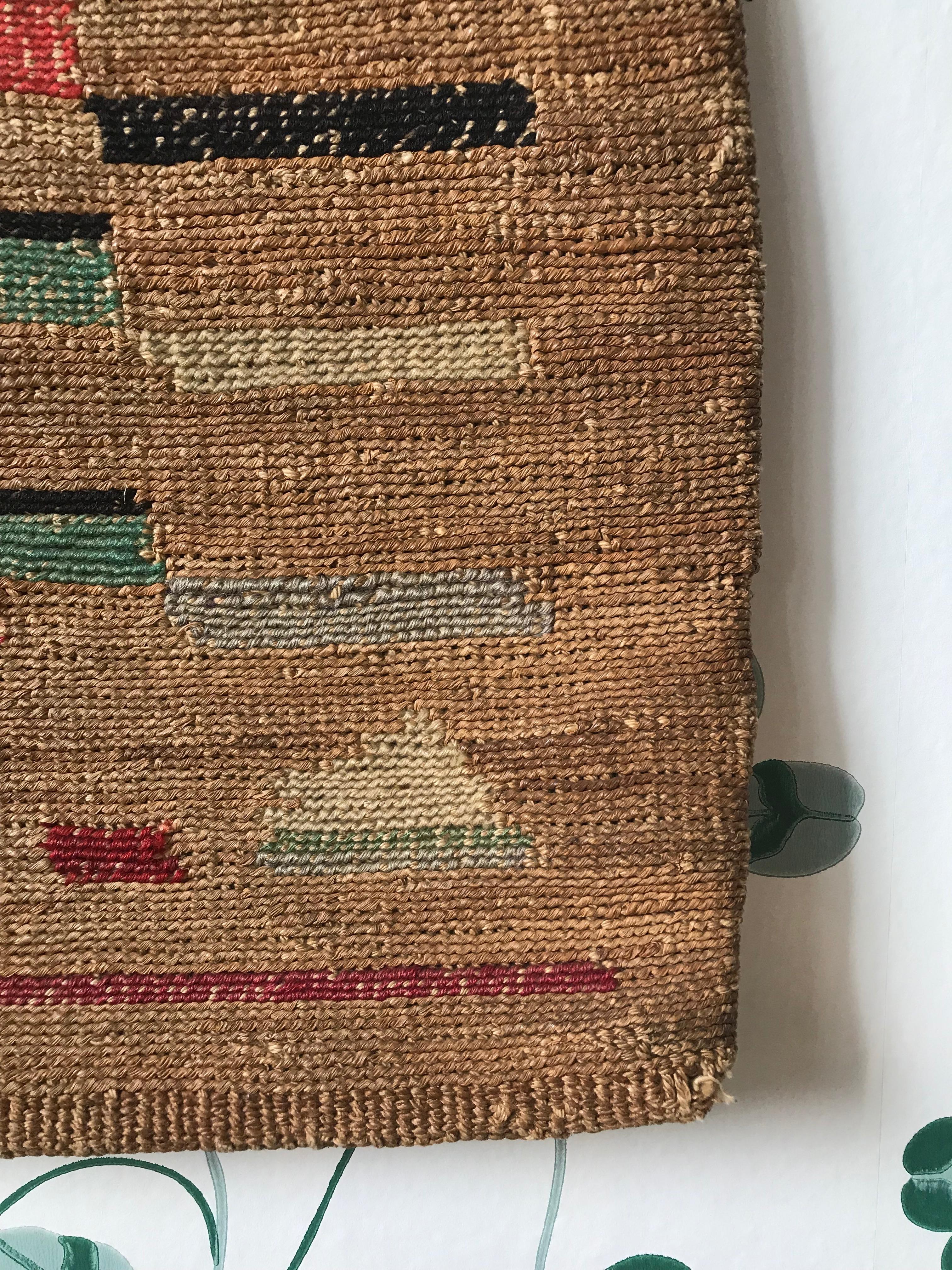 19th Century Decorative Native American Corn Husk Bag