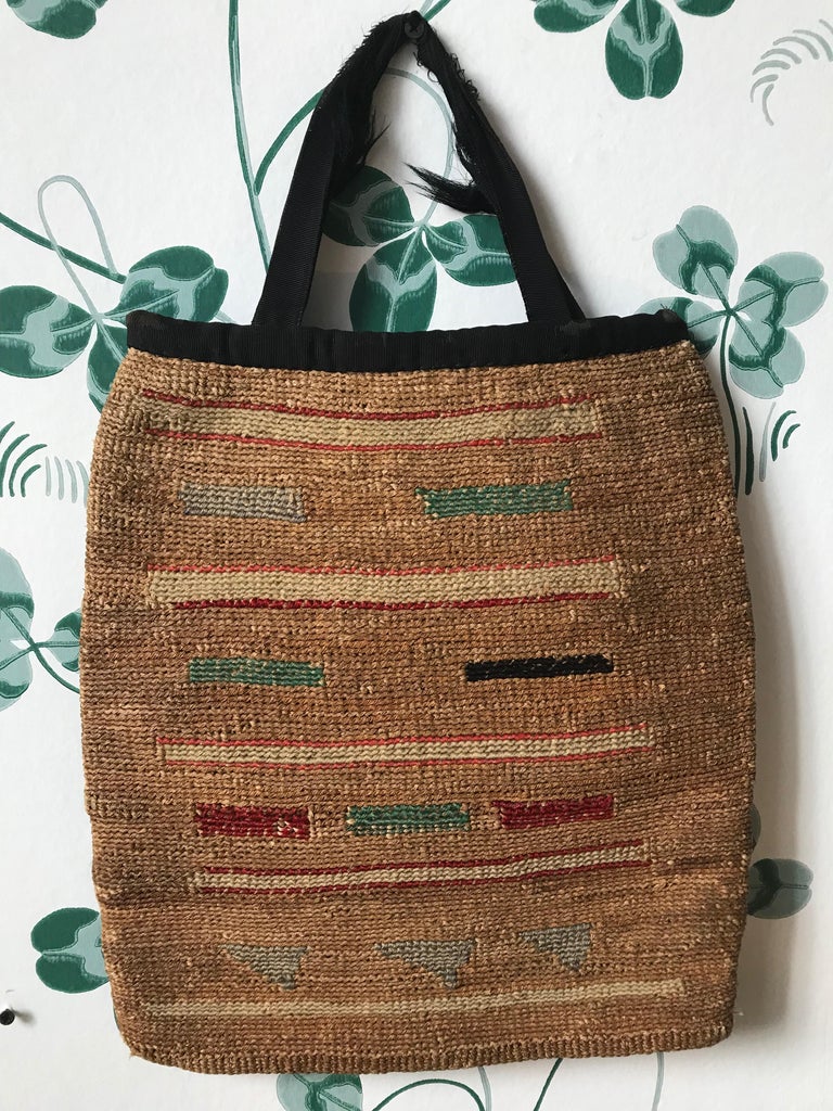 Decorative Native American Corn Husk Bag For Sale at 1stDibs