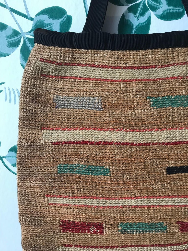Decorative Native American Corn Husk Bag For Sale at 1stDibs