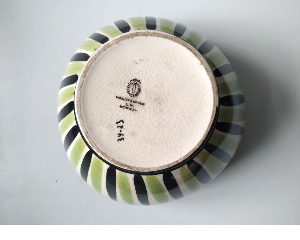 Mid-Century Modern Scandinavian Norwagian Vintage Ceramic Bird Bowl by Stavangerflint, 1950s-1960s For Sale