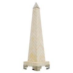 Decorative Obelisk in Bone and Metal, 1970s