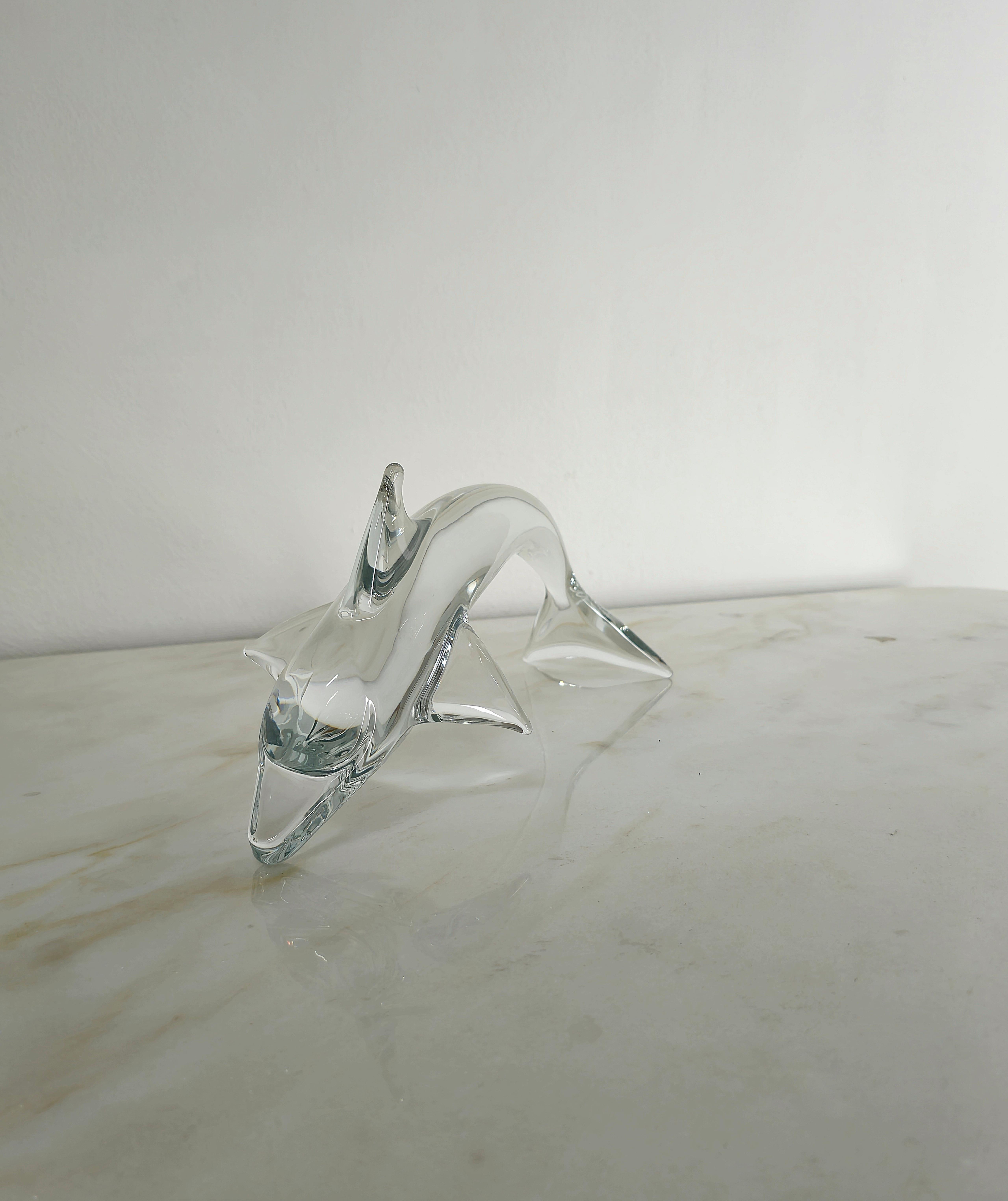 Dekorative Tierskulptur aus Kristallglas, Daum, Frankreich, Mitte des Jahrhunderts 1980er Jahre (20. Jahrhundert) im Angebot