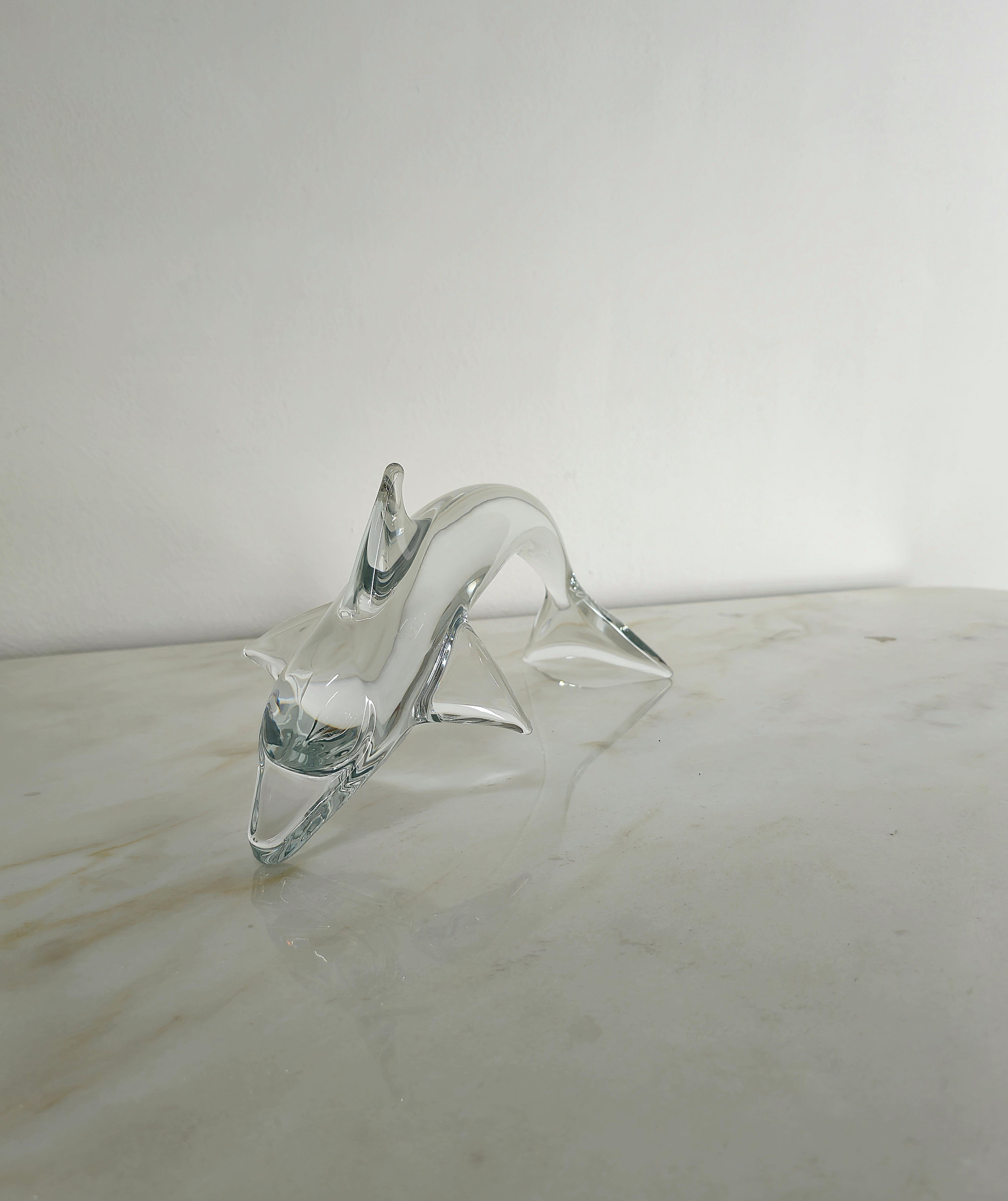 20th Century Decorative Object Animal Sculpture Crystal Glass Daum France Midcentury 1980s