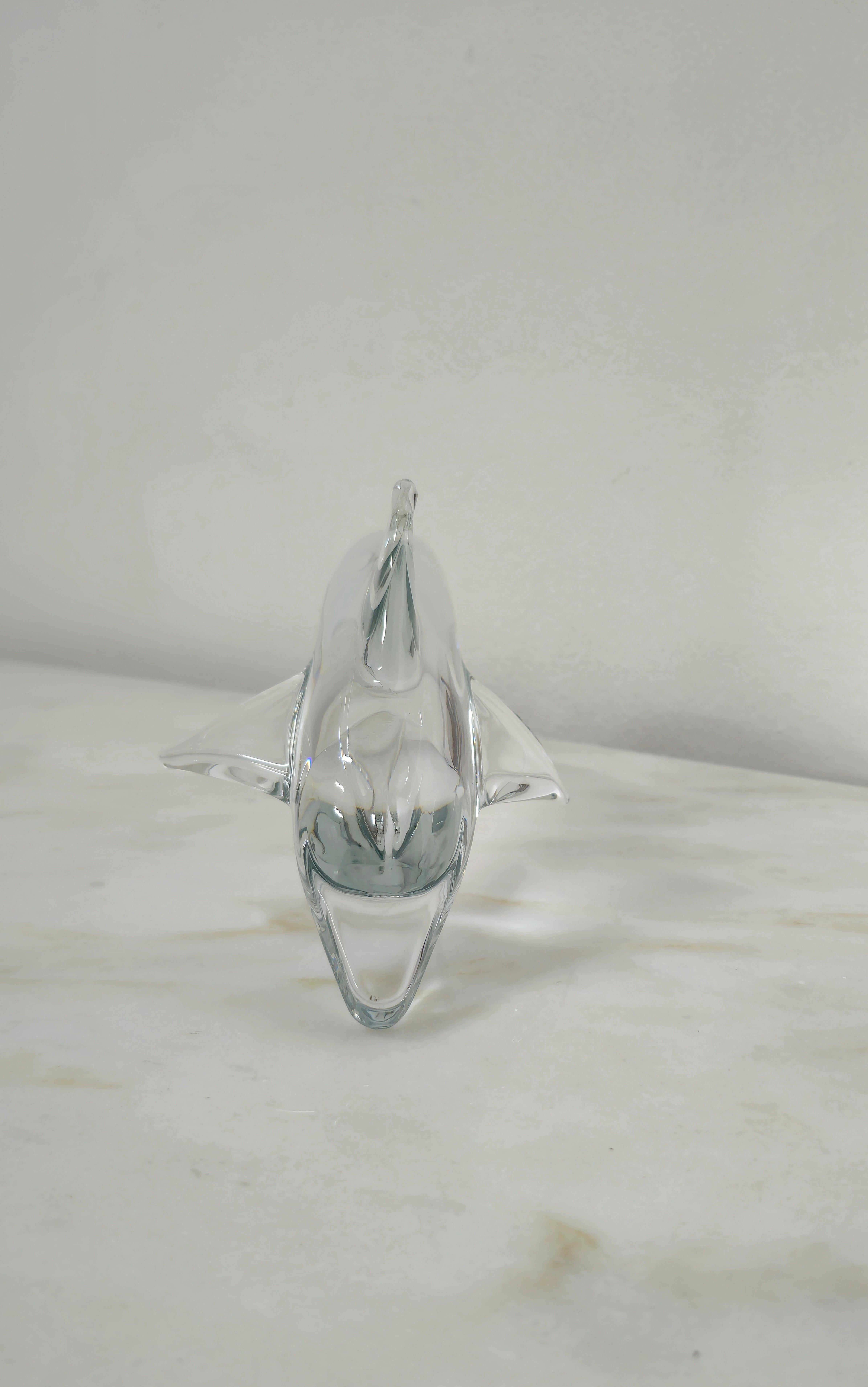 Decorative Object Animal Sculpture Crystal Glass Daum France Midcentury 1980s For Sale 3