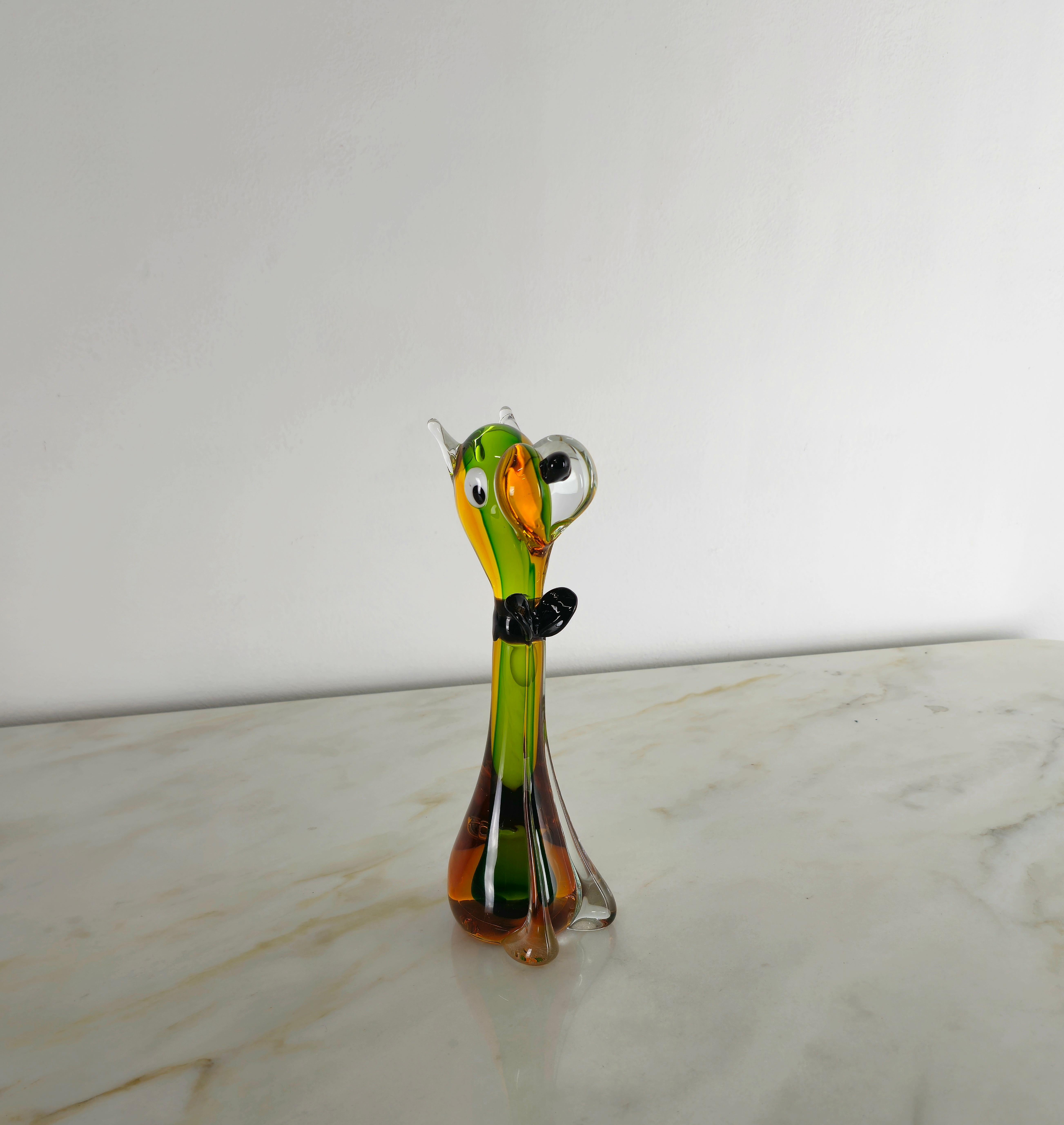 Decorative Object Animal Sculpture Dog Murano Glass Midcentury Modern Italy 1960 (20. Jahrhundert) im Angebot