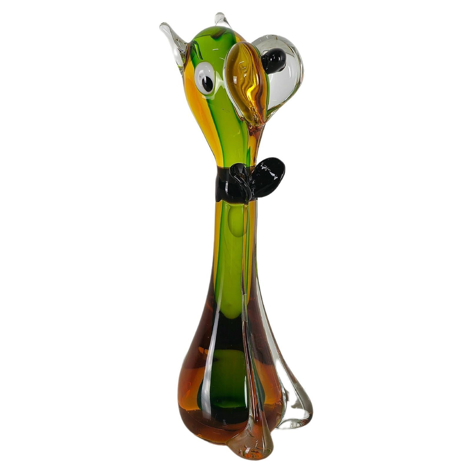 Decorative Object Animal Sculpture Dog Murano Glass Midcentury Modern Italy 1960