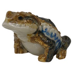 Decorative Object Animal Sculpture Frog Porcelain Midcentury Modern Italy 1960s