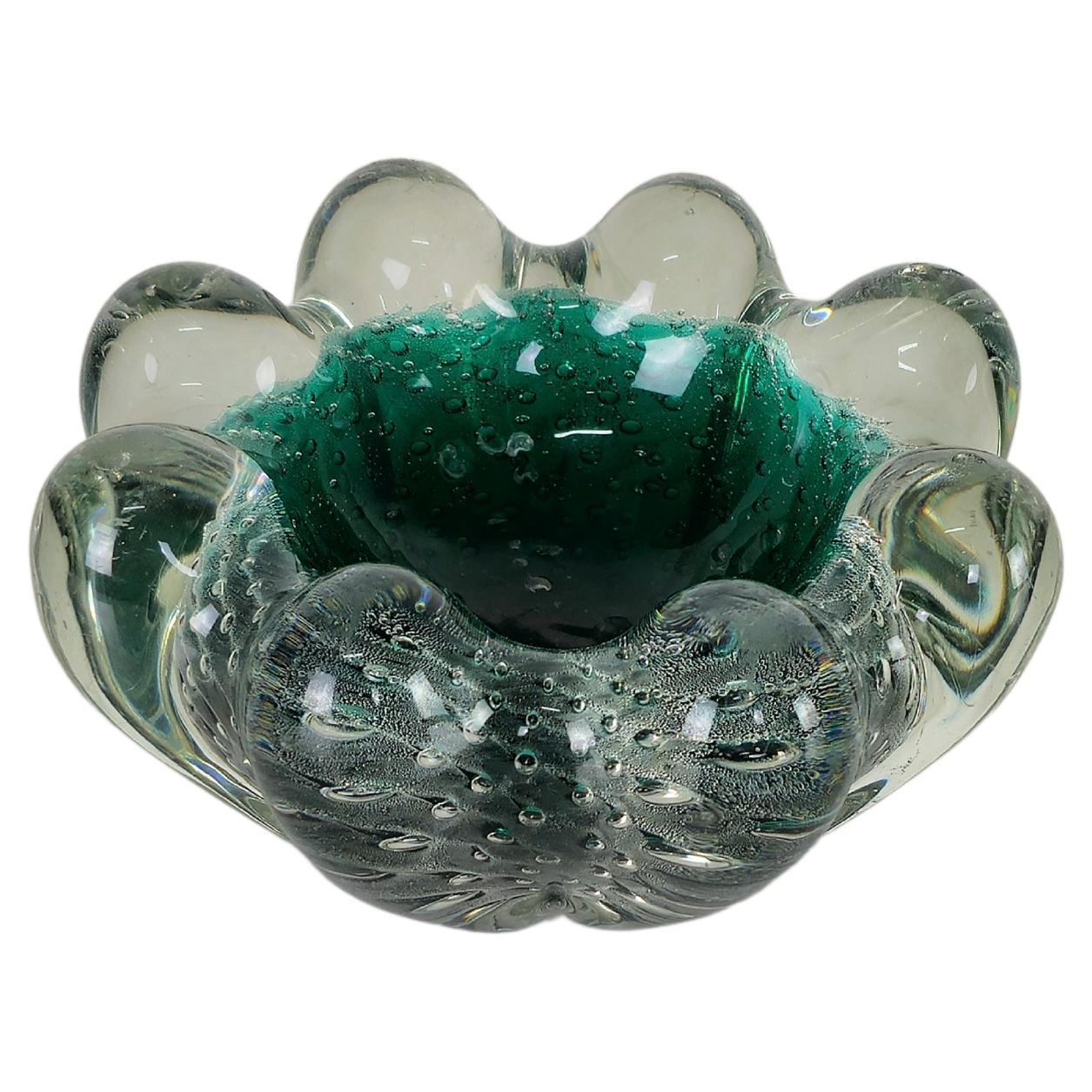 Decorative Object Bowl Seguso Bullicante Murano Glass Midcentury, Italy, 1950s