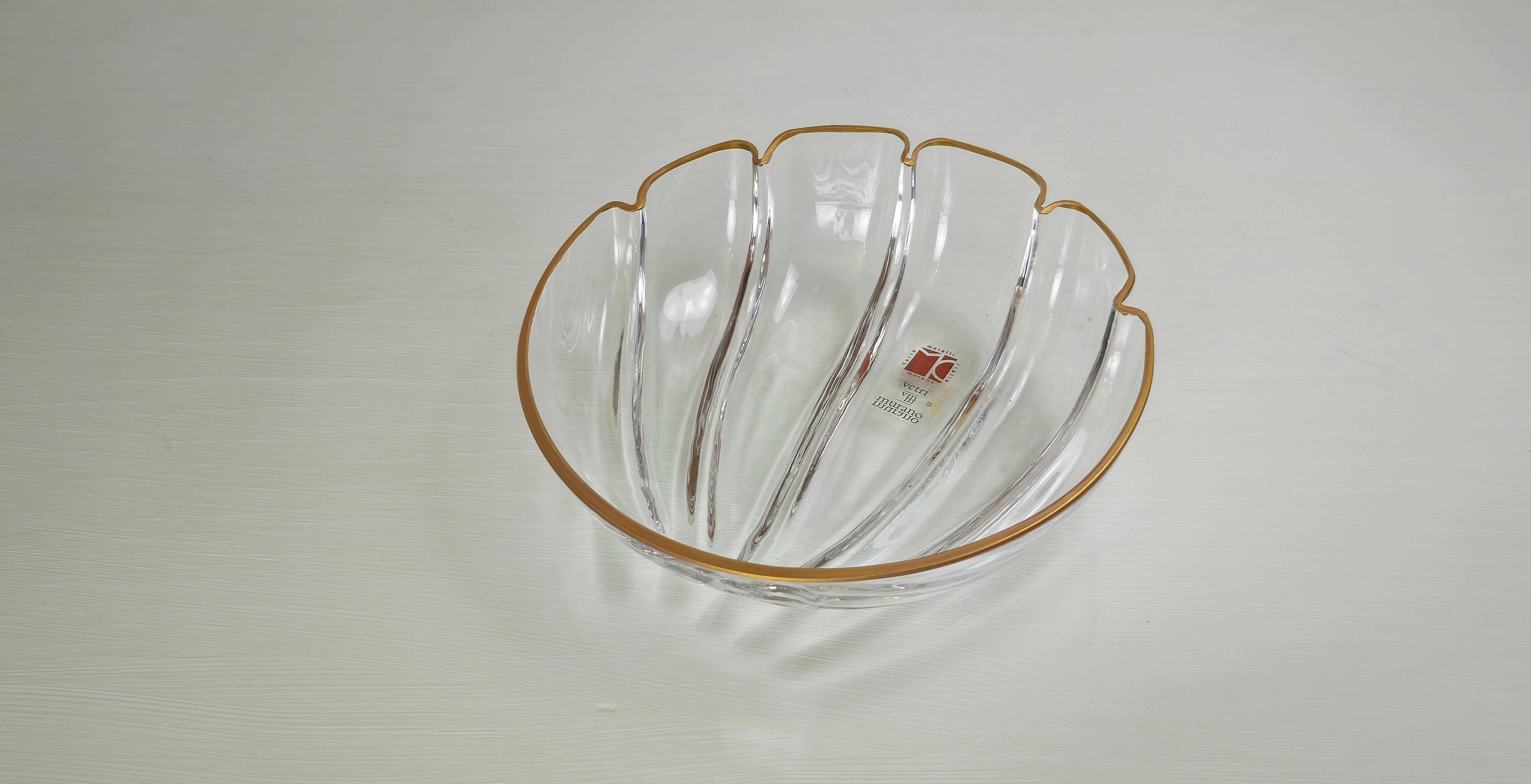 Mid-Century Modern Decorative Object Bowl Vide-Poche Carlo Moretti Murano Glass Midcentury 1960s For Sale