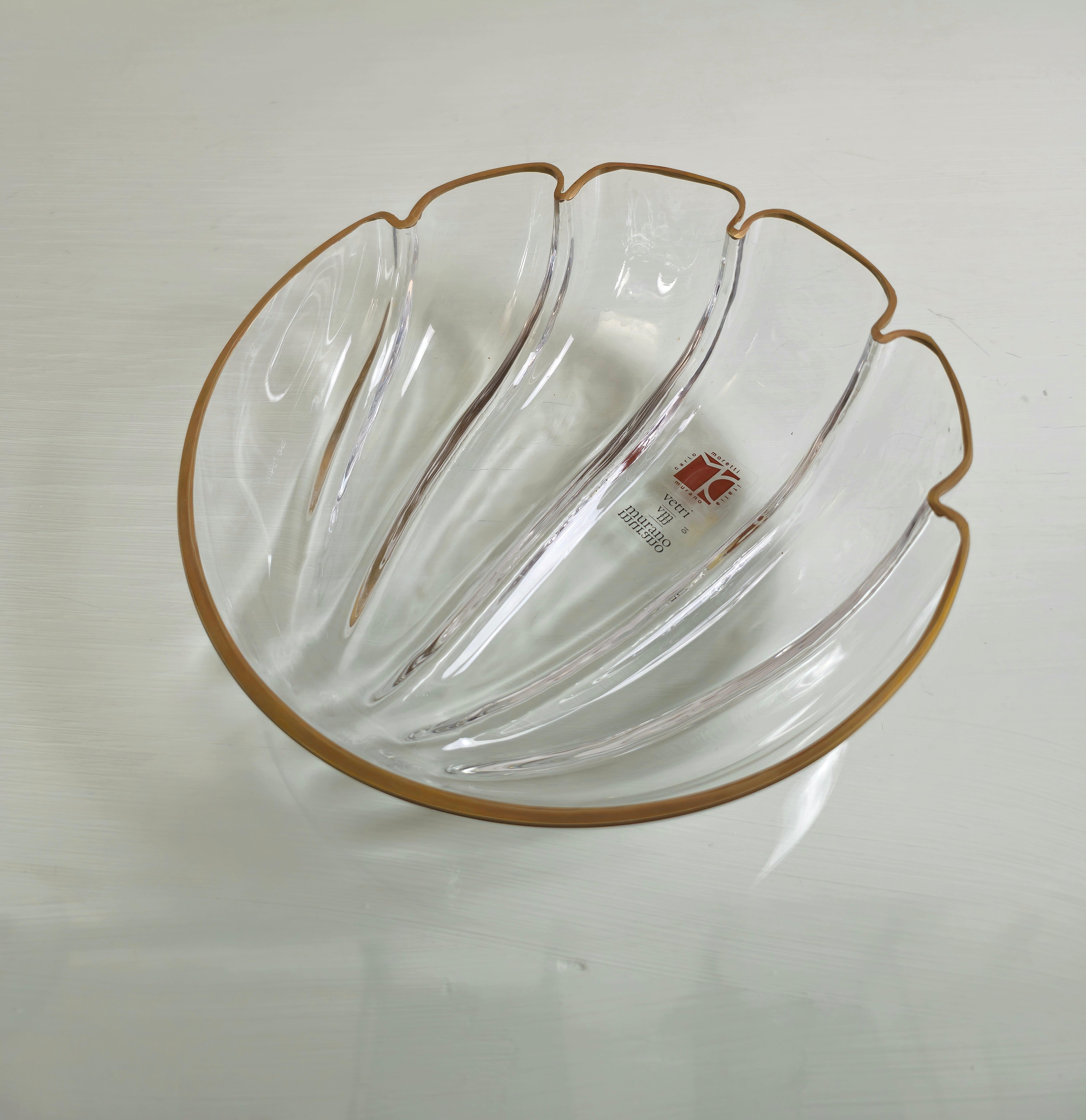 20th Century Decorative Object Bowl Vide-Poche Carlo Moretti Murano Glass Midcentury 1960s For Sale