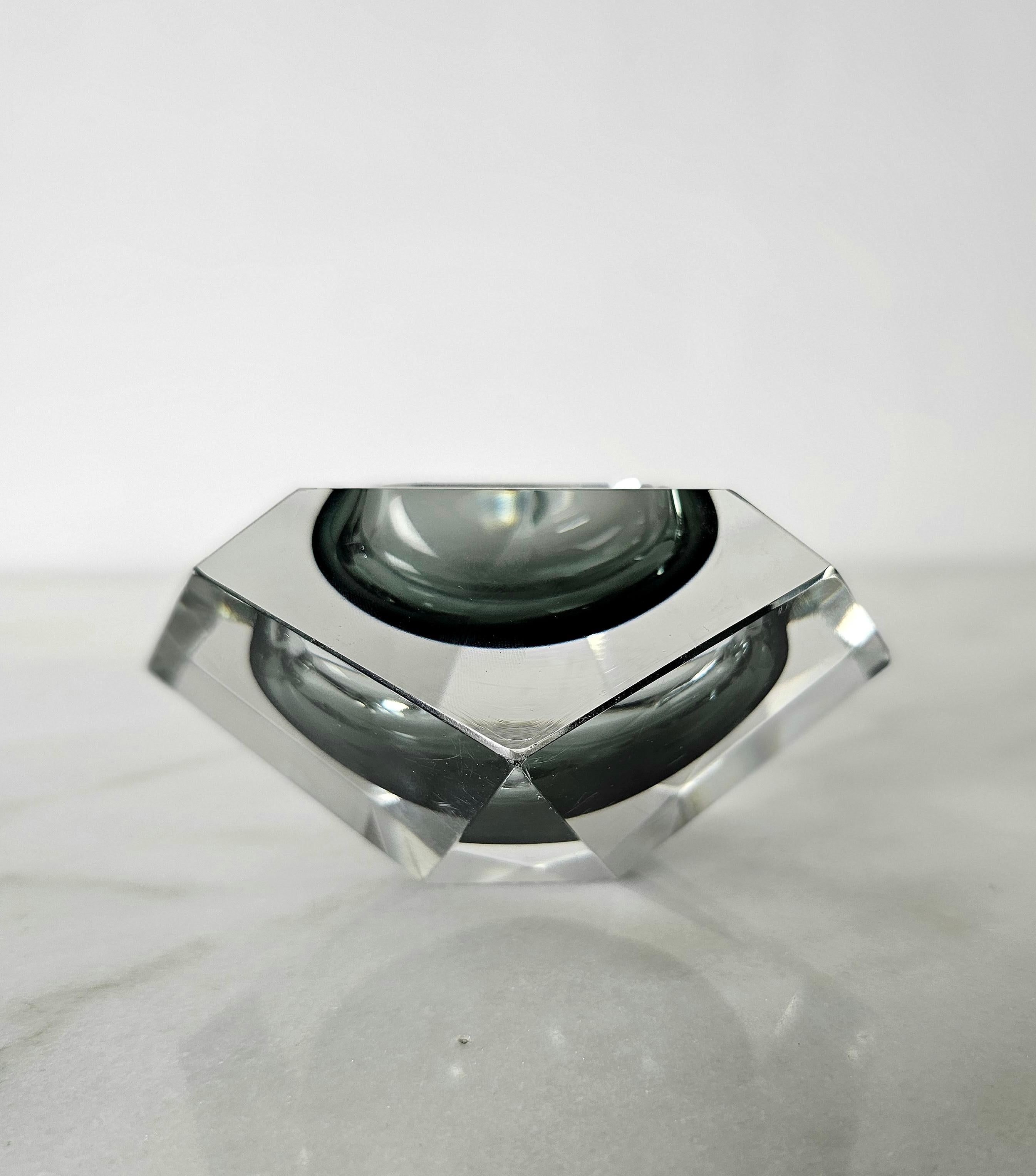 Objet décoratif Bol Vide-Poche Flavio Poli Murano Glass Midcentury Italy 1960 en vente 1
