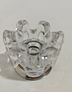 Oggetto decorativo Portacandele in vetro e argento 800 Mid-Century Modern Italy 70