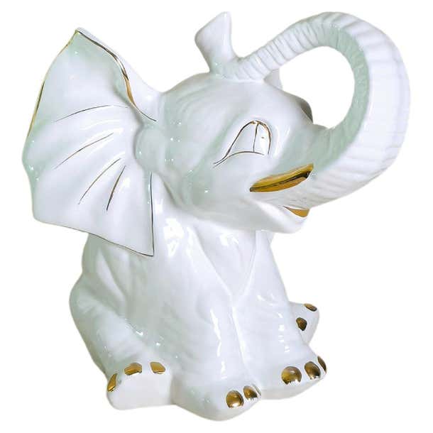 Decorative Object Elephant Porcelain Mid-century Modern Italian Design ...