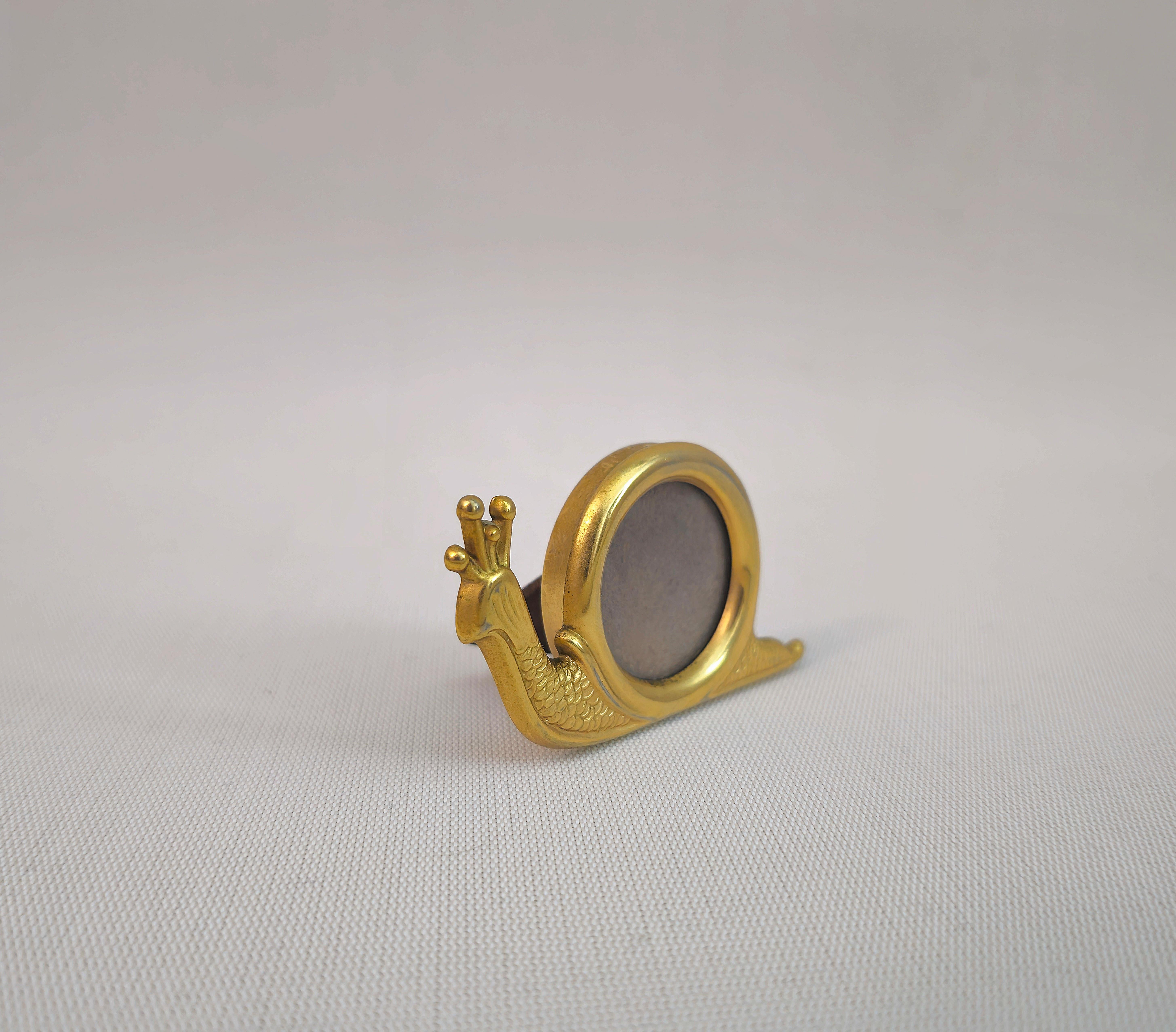 20th Century Decorative Object Picture Frame Gold Brass Midcentury Modern Italian Design 1960