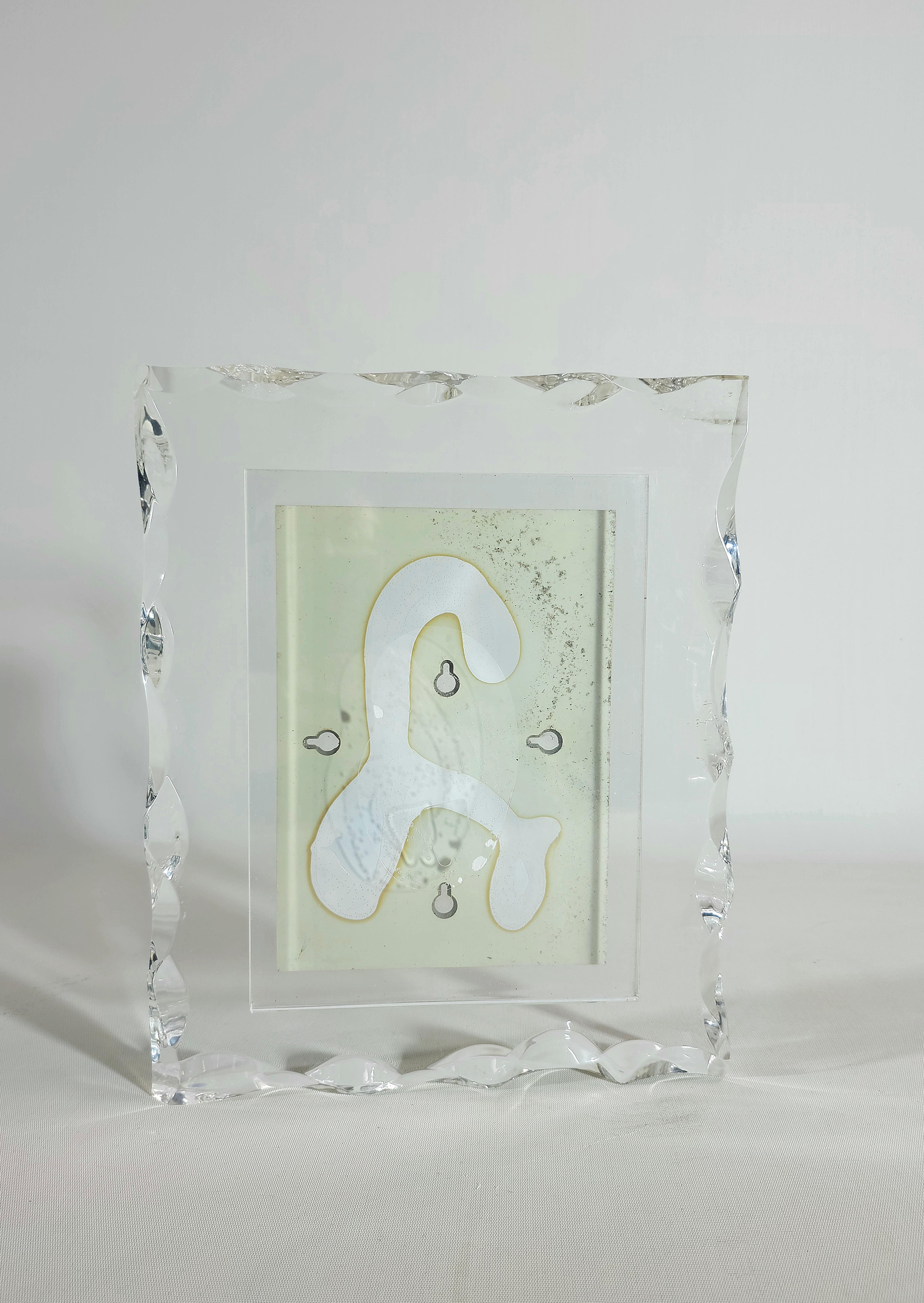 Decorative Object Picture Frame Plexglass Midcentury Italian Design 1980s For Sale 6