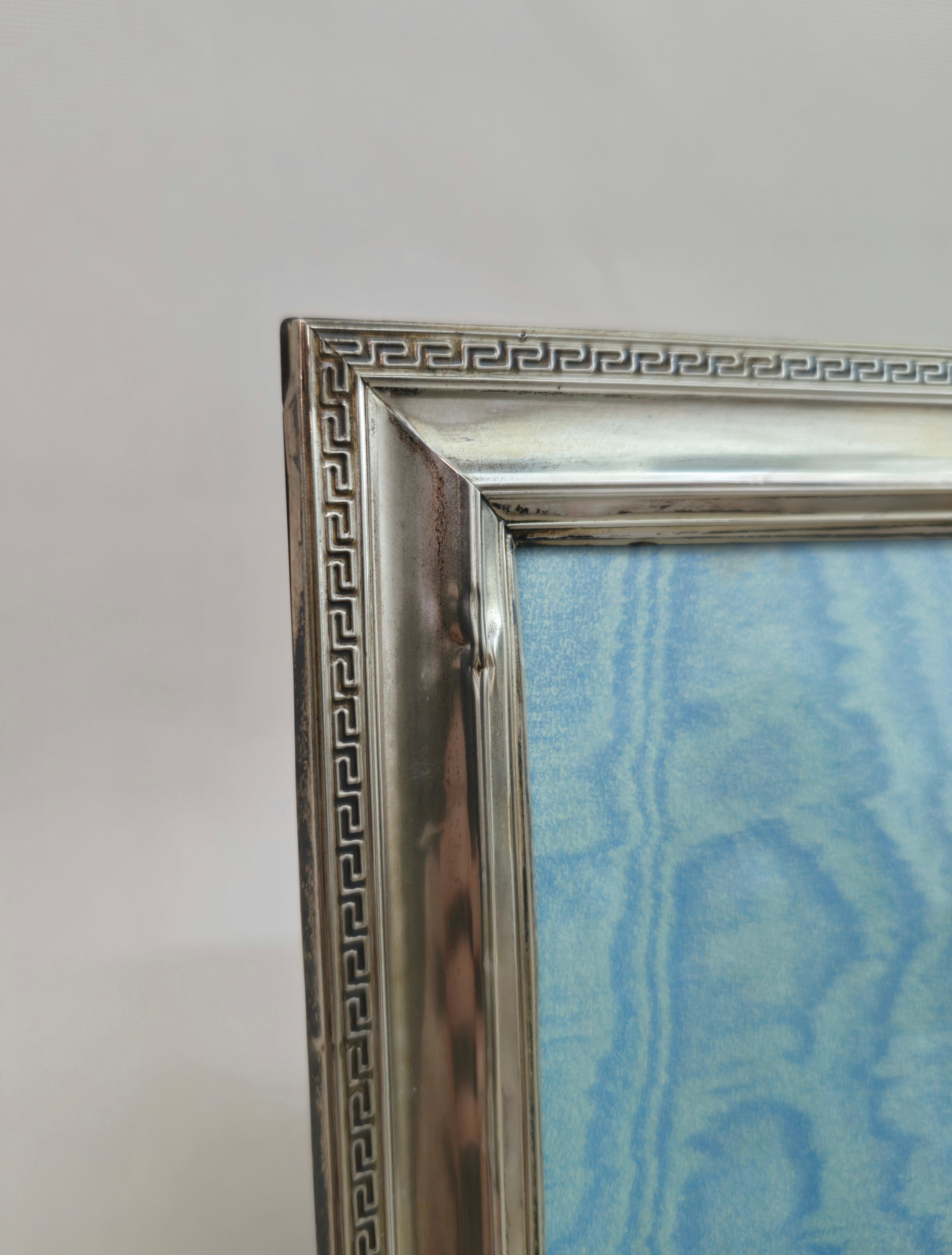 Decorative Object Picture Frame Silver 800 Wood Midcentury Italian Design 1950s For Sale 2