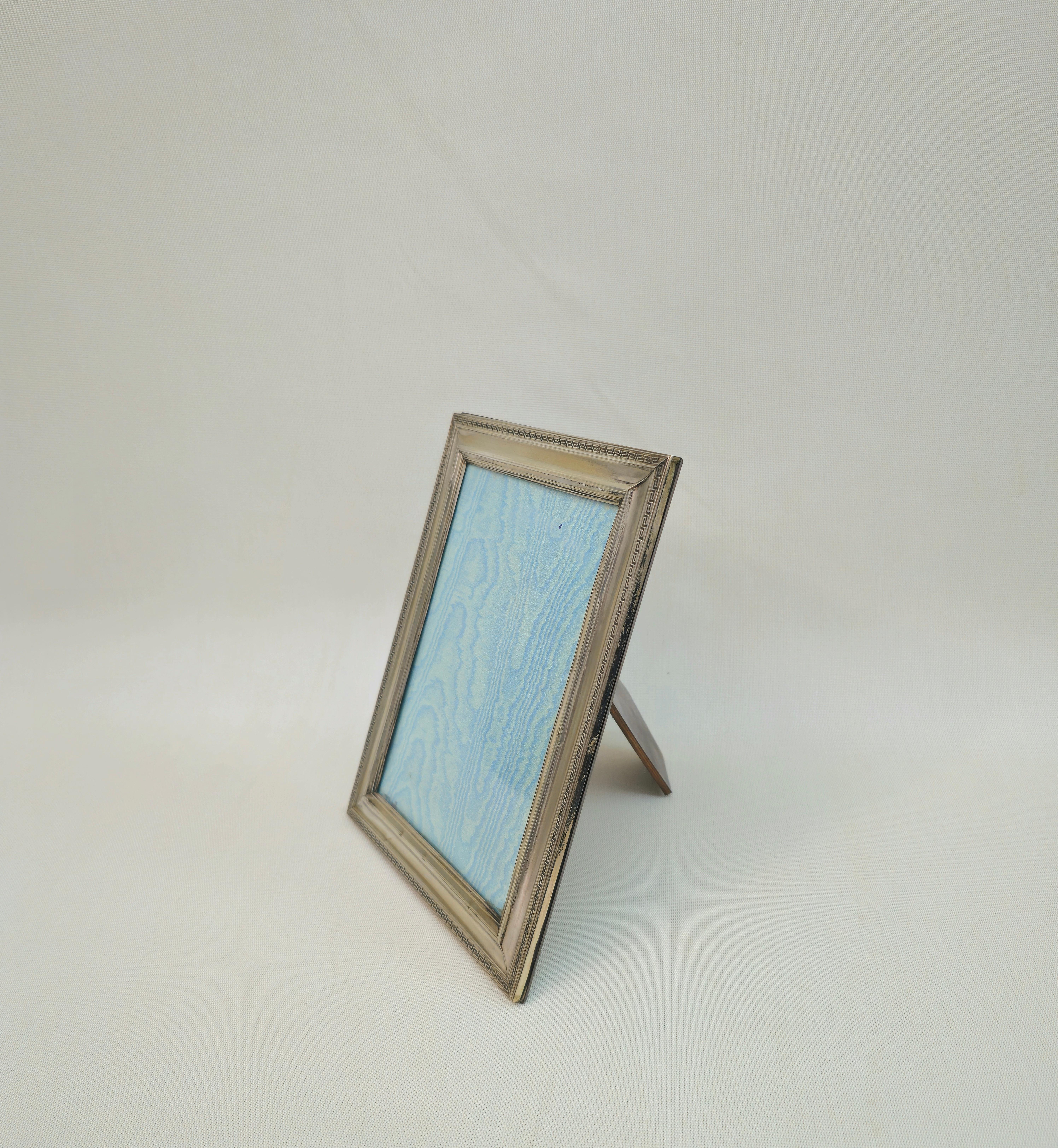 Decorative Object Picture Frame Silver 800 Wood Midcentury Italian Design 1950s For Sale 3