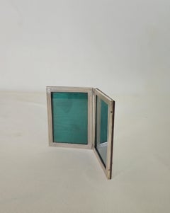 Decorative Object Picture Frame Silver Leaf Wood Postmodern Italian Design 1950s