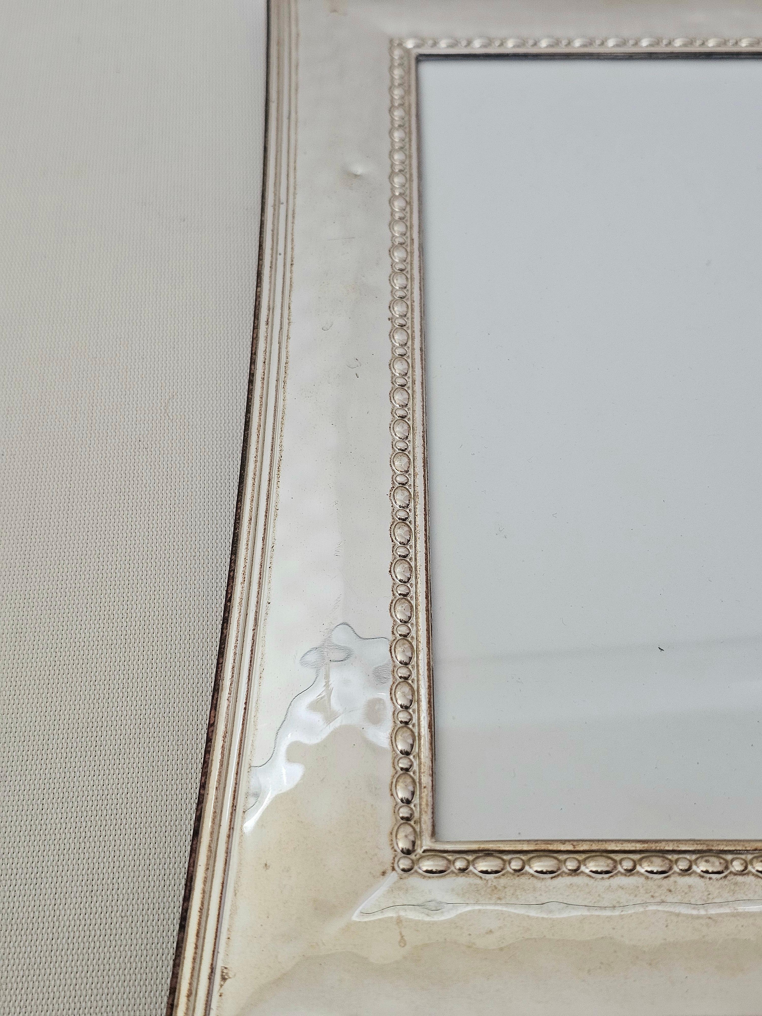 Decorative Object Picture Frame Silver Leaf Wood Postmodern Italian Design 1990s In Good Condition For Sale In Palermo, IT