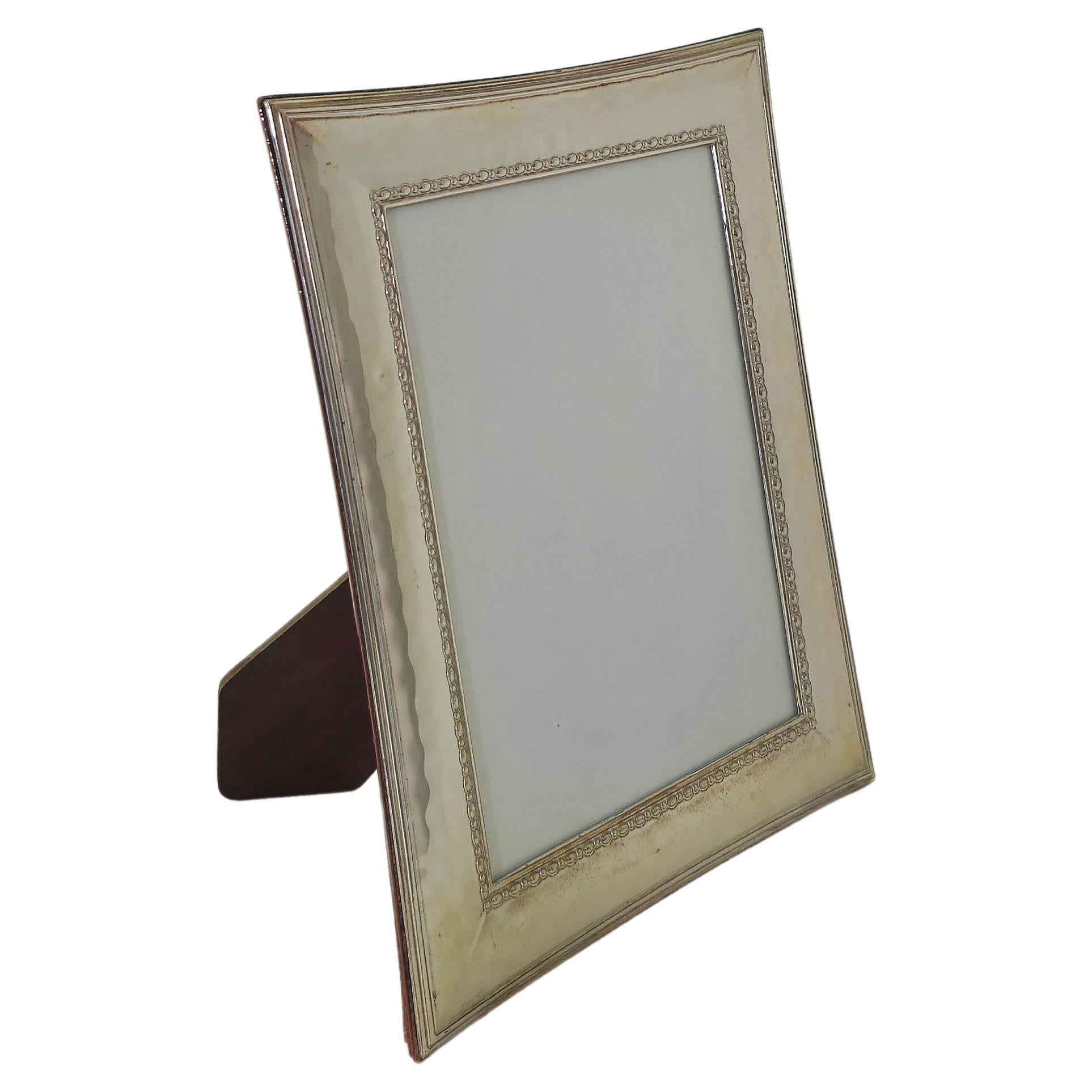 Decorative Object Picture Frame Silver Leaf Wood Postmodern Italian Design 1990s For Sale