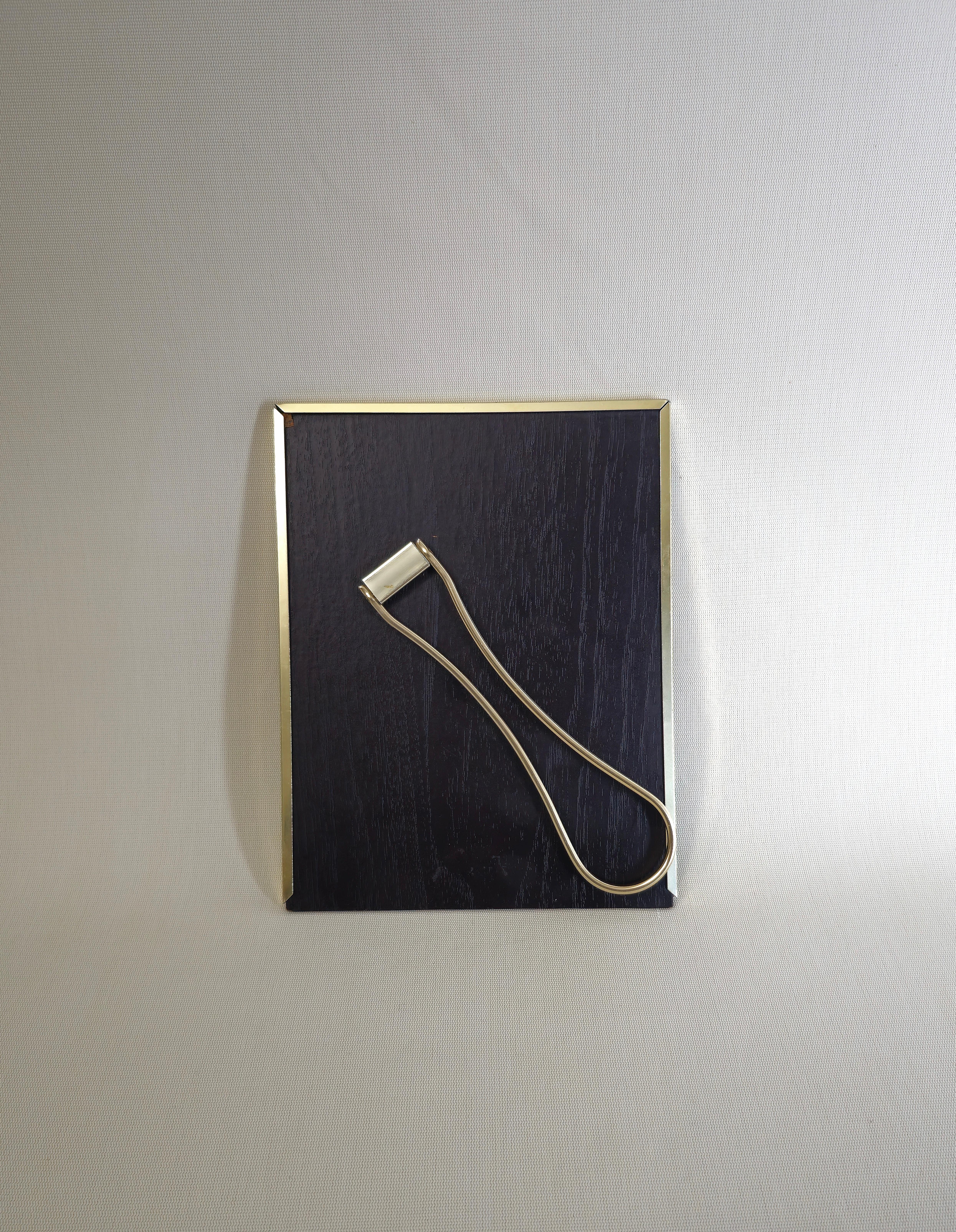 Objects For Objects Objects Wood Brass Midcentury Italian Design 1970s en vente 5