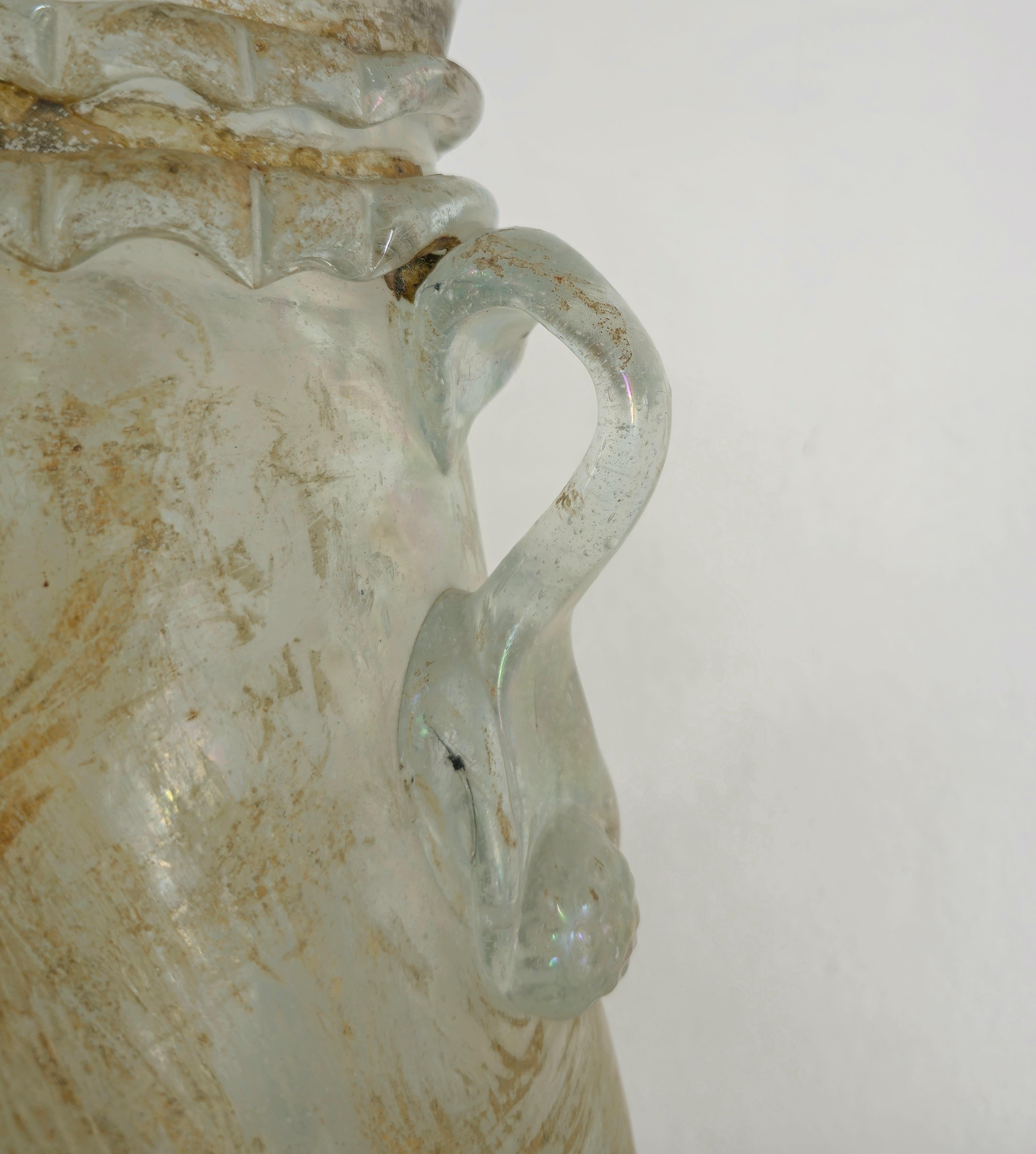 Dekoratives Objekt Vase zugeschrieben Seguso Murano Glas Scavo Mitte der 1960er Jahre (20. Jahrhundert) im Angebot
