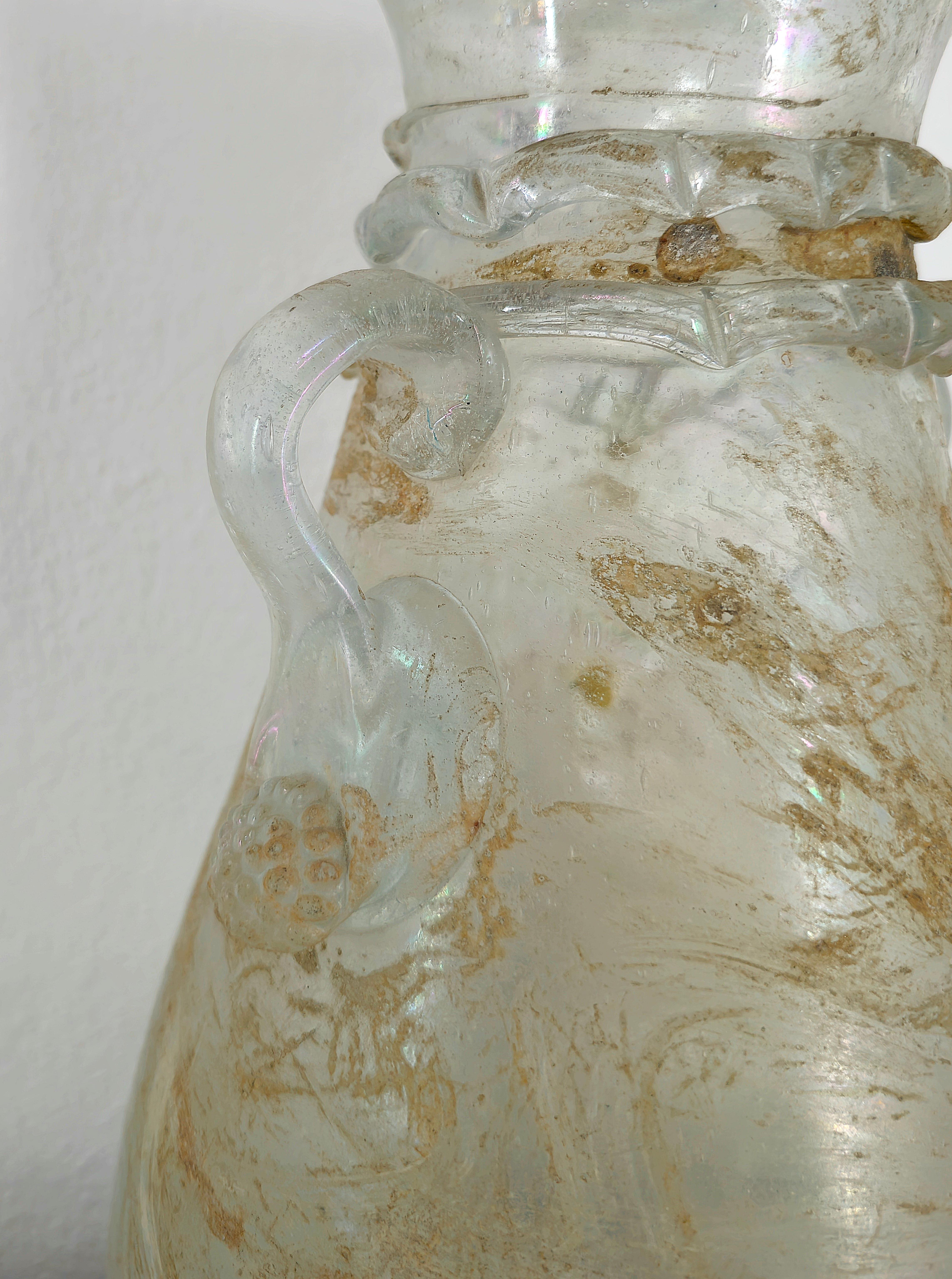 Dekoratives Objekt Vase zugeschrieben Seguso Murano Glas Scavo Mitte der 1960er Jahre (Muranoglas) im Angebot