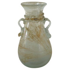 Vase d'objet décoratif attribué à Seguso en verre de Murano Scavo, milieu des années 1960