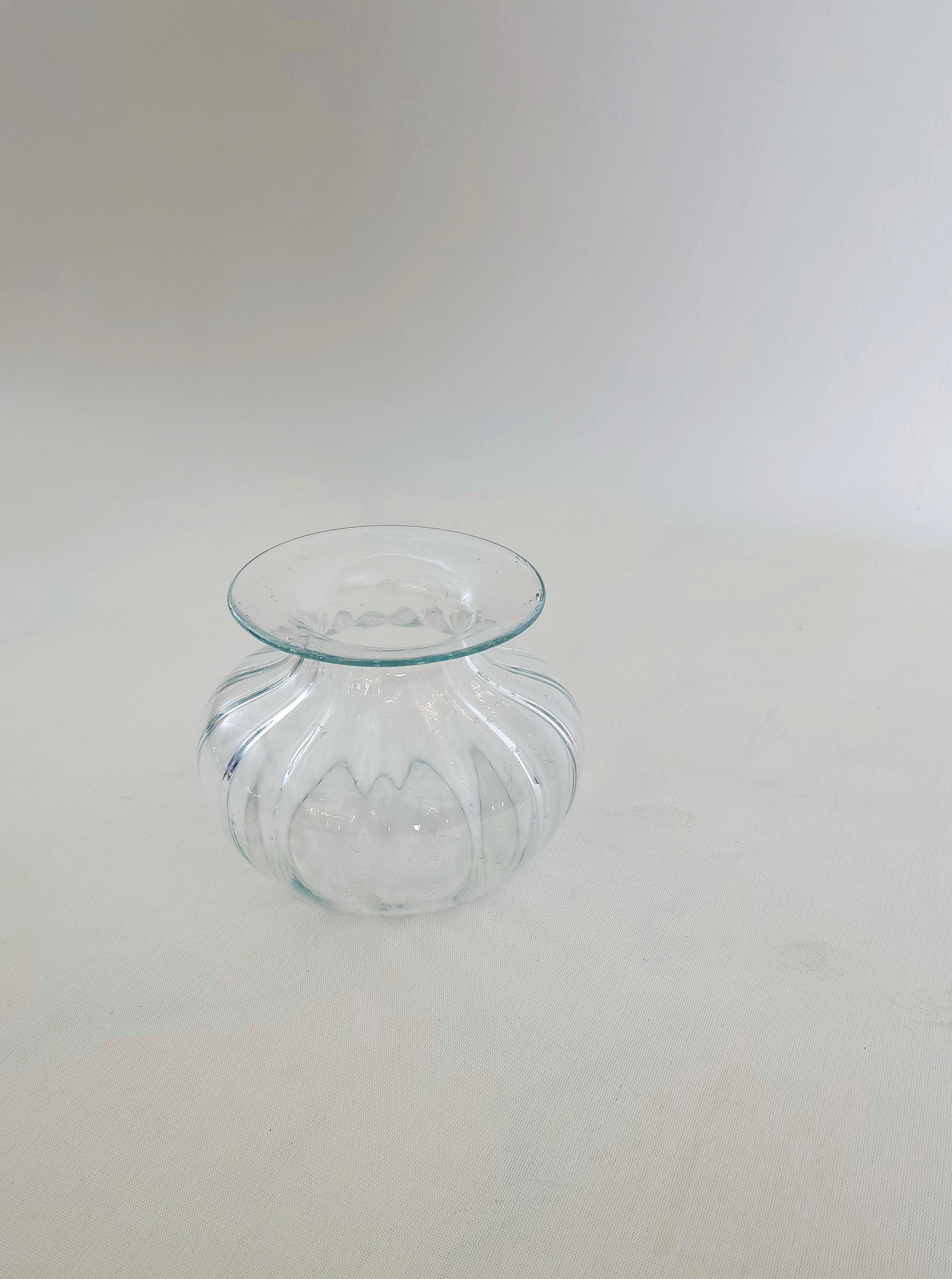 20th Century Decorative Object Vase Barovier&Toso Murano Glass Midcentury Italian Design 1940 For Sale