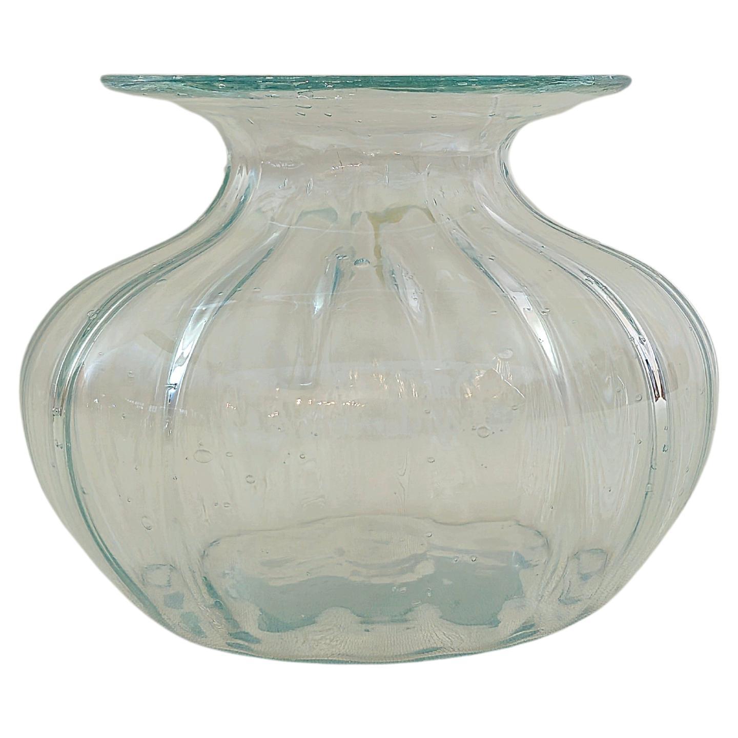 Vase décoratif Barovier&Toso Murano Glass Design italien du milieu du siècle 1940