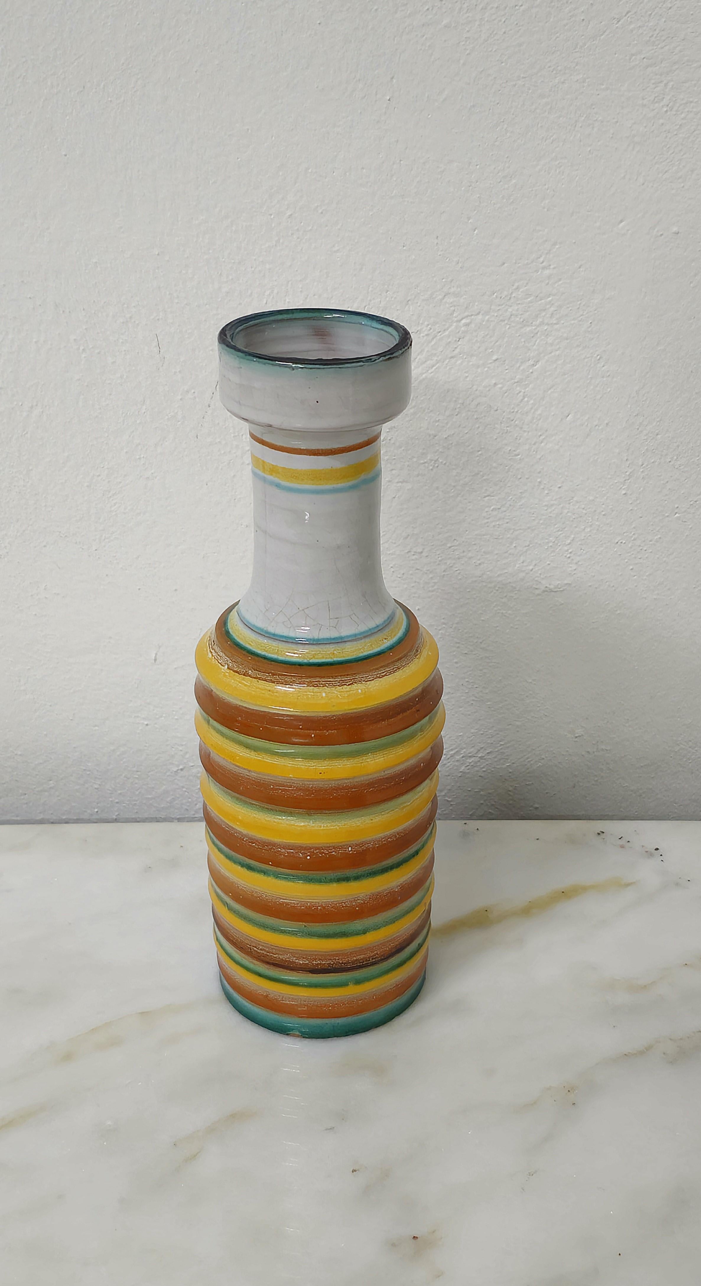 Mid-Century Modern  Decorative Object Vase Ceramic Style of Bitossi for Ettore Sottsass Midcentury For Sale