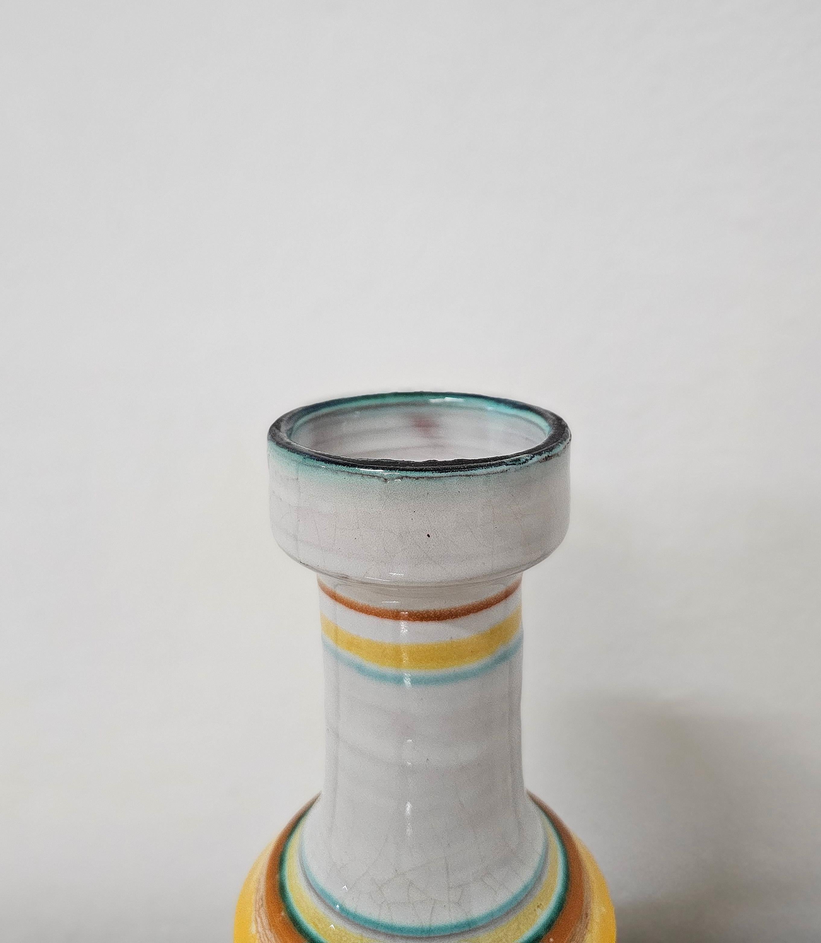  Decorative Object Vase Ceramic Style of Bitossi for Ettore Sottsass Midcentury In Good Condition For Sale In Palermo, IT