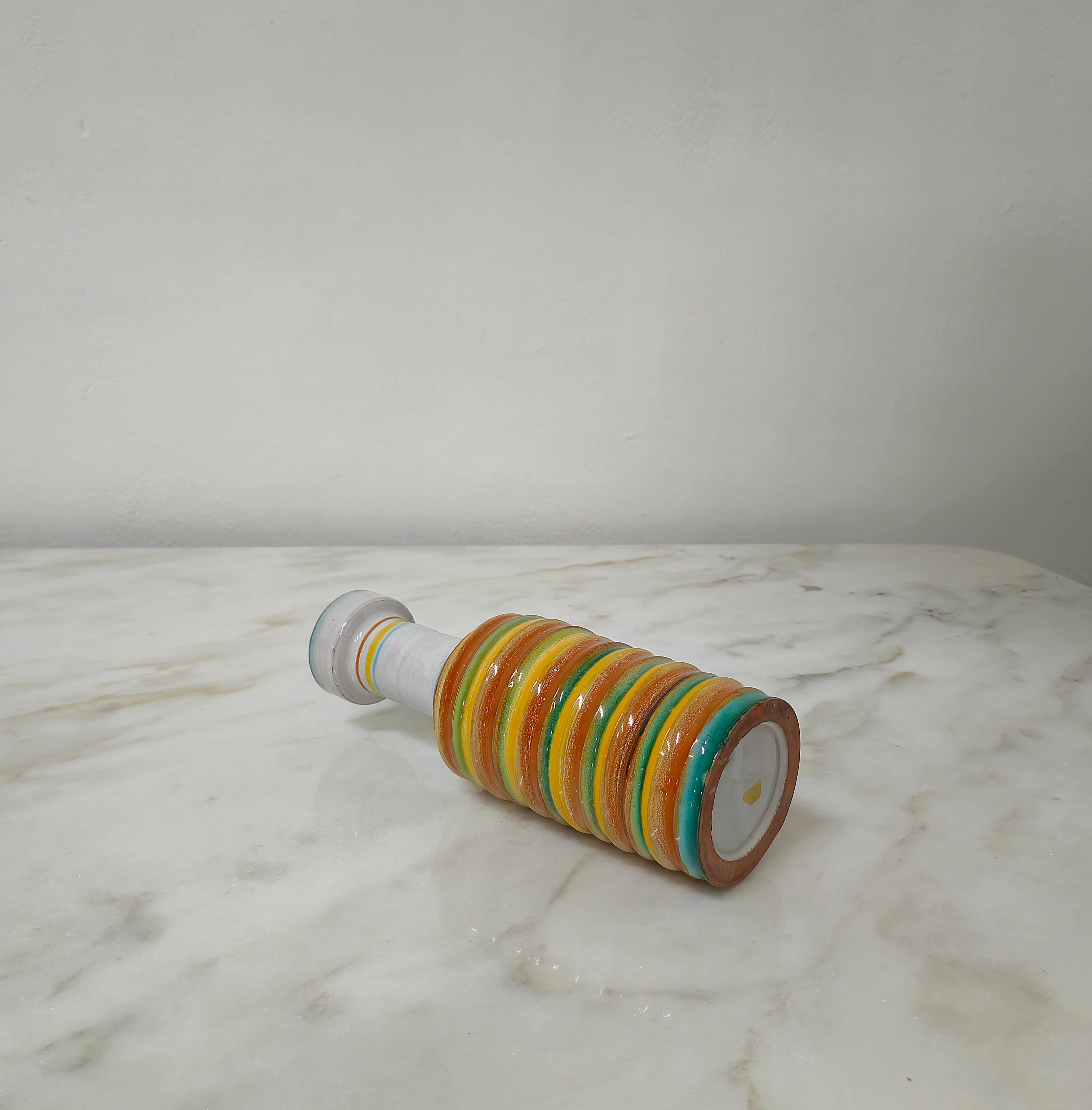Decorative Object Vase Ceramic Style of Bitossi for Ettore Sottsass Midcentury 2