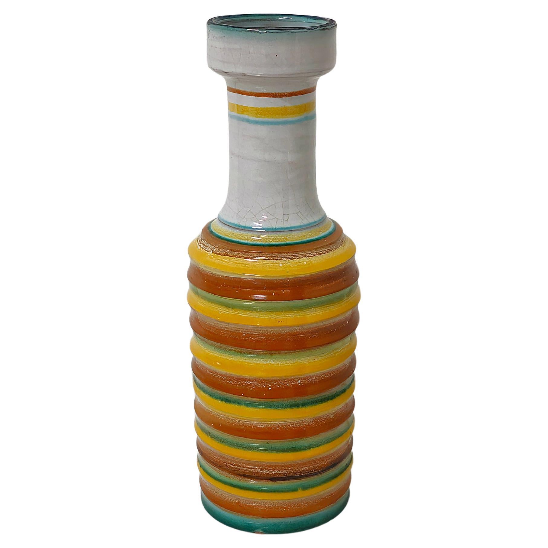  Decorative Object Vase Ceramic Style of Bitossi for Ettore Sottsass Midcentury