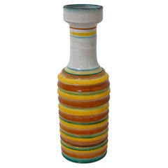 Decorative Object Vase Ceramic Style of Bitossi for Ettore Sottsass Midcentury