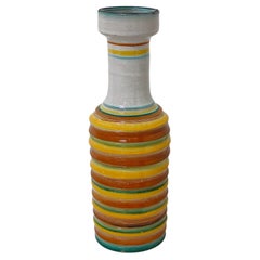  Dekoratives Objekt Vase aus Keramik Stil von Bitossi für Ettore Sottsass Midcentury