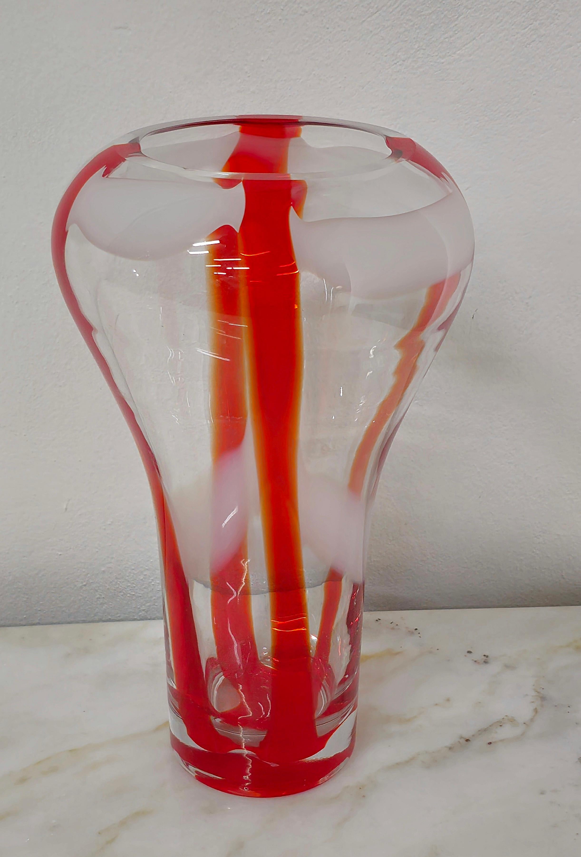 Decorative Object Vase Guzzini Murano Glass Midcentury Italian Design 1970s For Sale 3