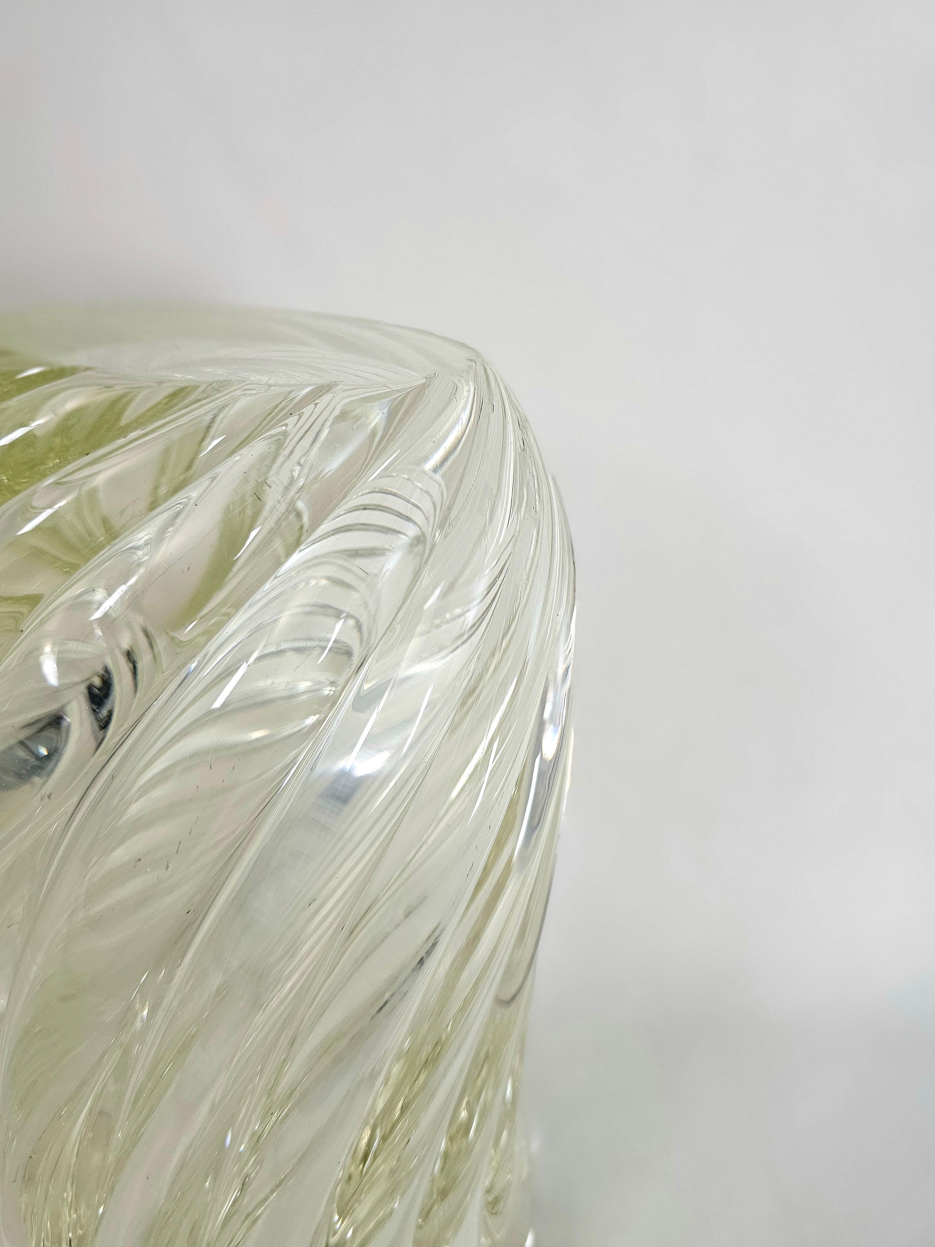 Decorative Object Vase Seguso Vetri d'Arte Albarelli Murano Glass Midcentury 60s For Sale 4
