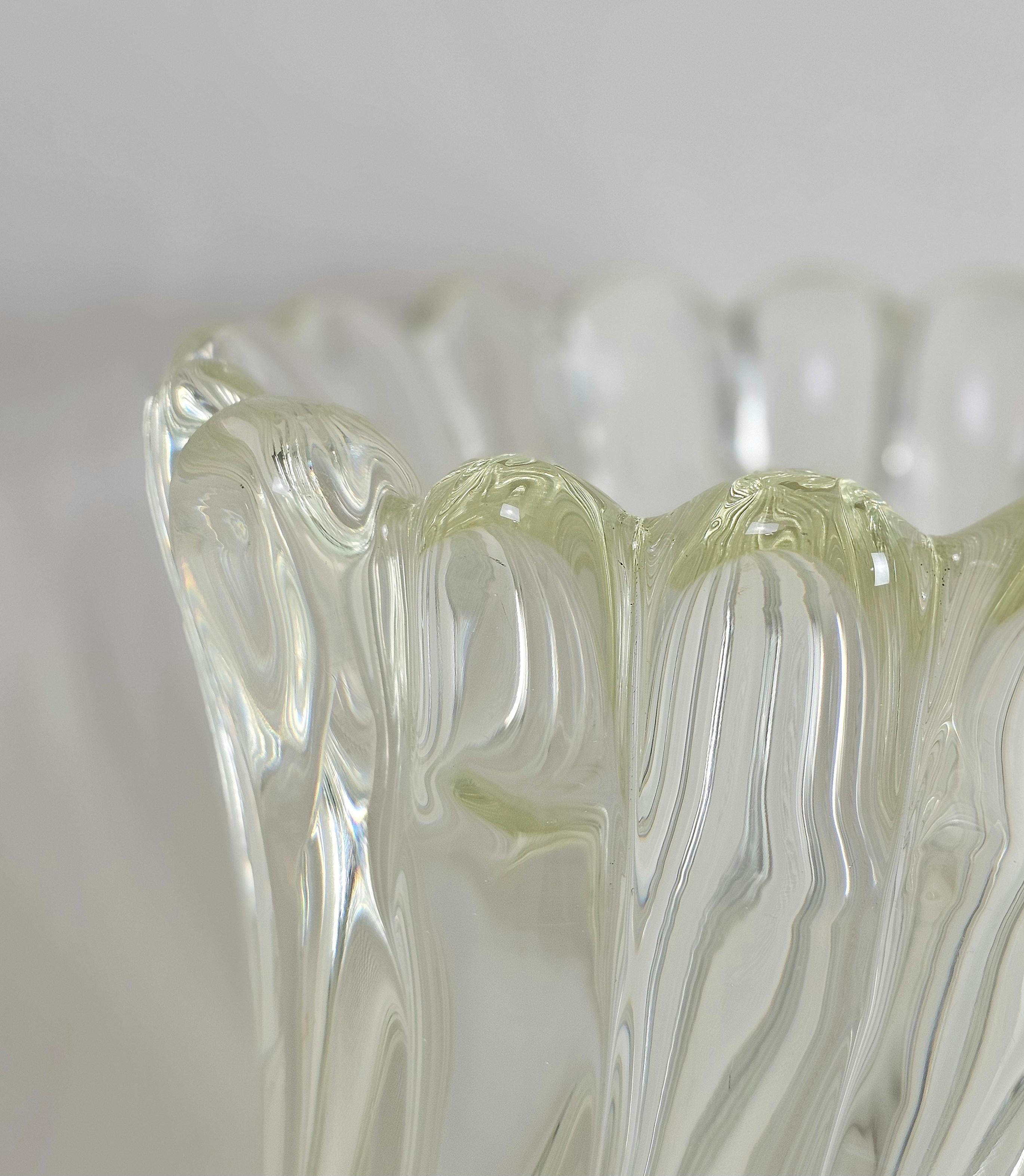 Decorative Object Vase Seguso Vetri d'Arte Albarelli Murano Glass Midcentury 60s In Good Condition For Sale In Palermo, IT