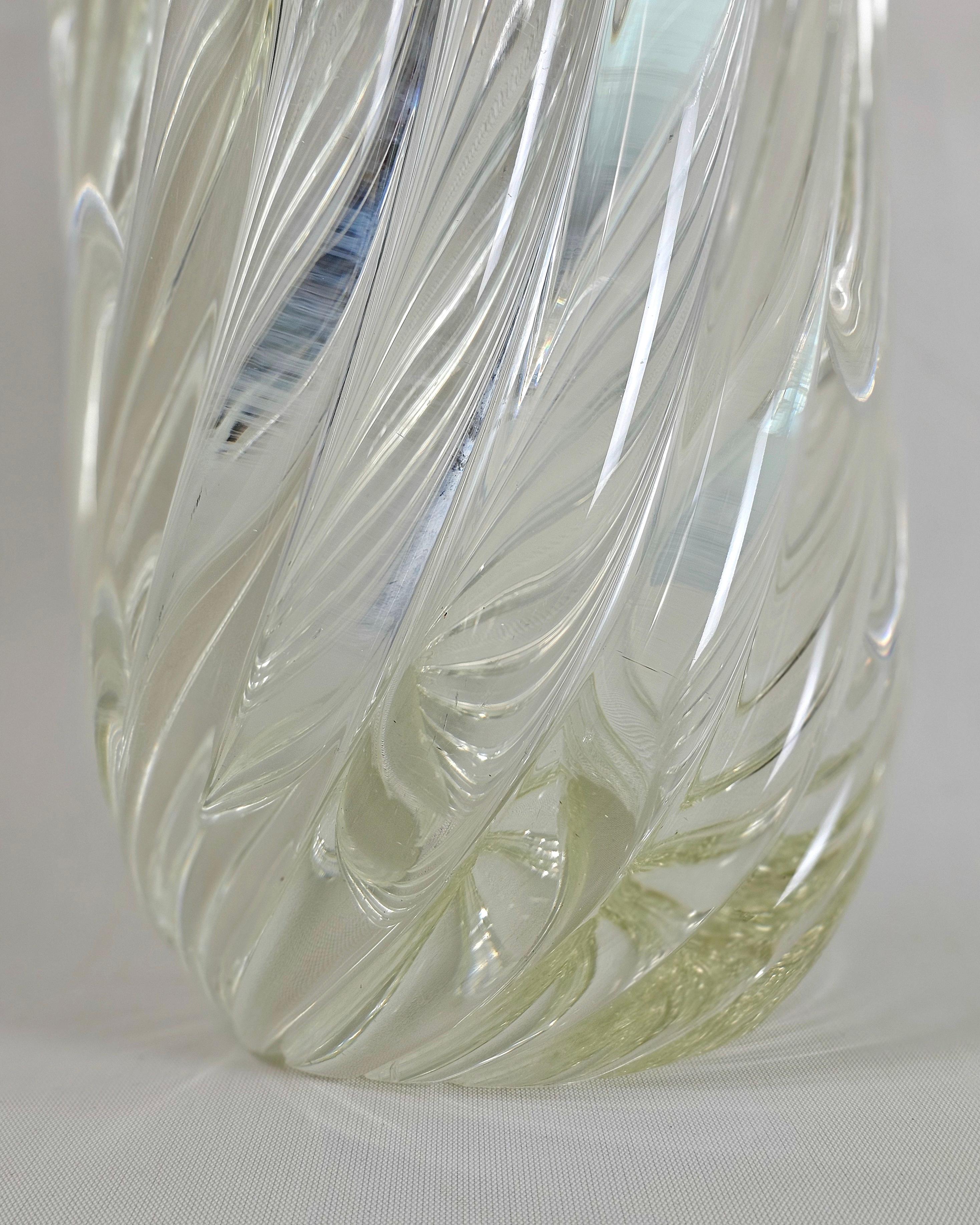 Decorative Object Vase Seguso Vetri d'Arte Albarelli Murano Glass Midcentury 60s For Sale 3