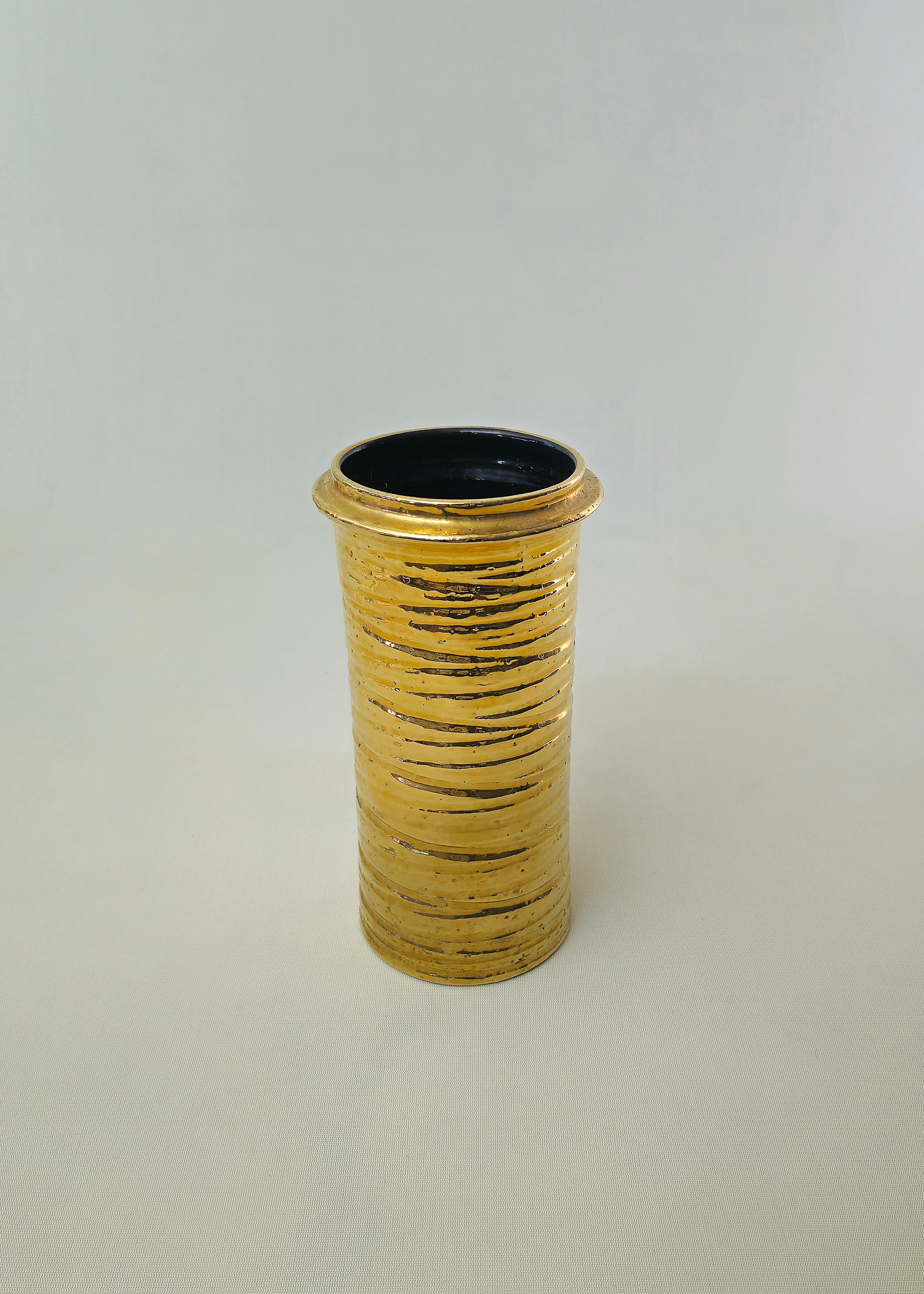 Decorative Object Vase Vide-Poche Ceramic Style of Barbi G. Crespi 60s Set Of 2 For Sale 3
